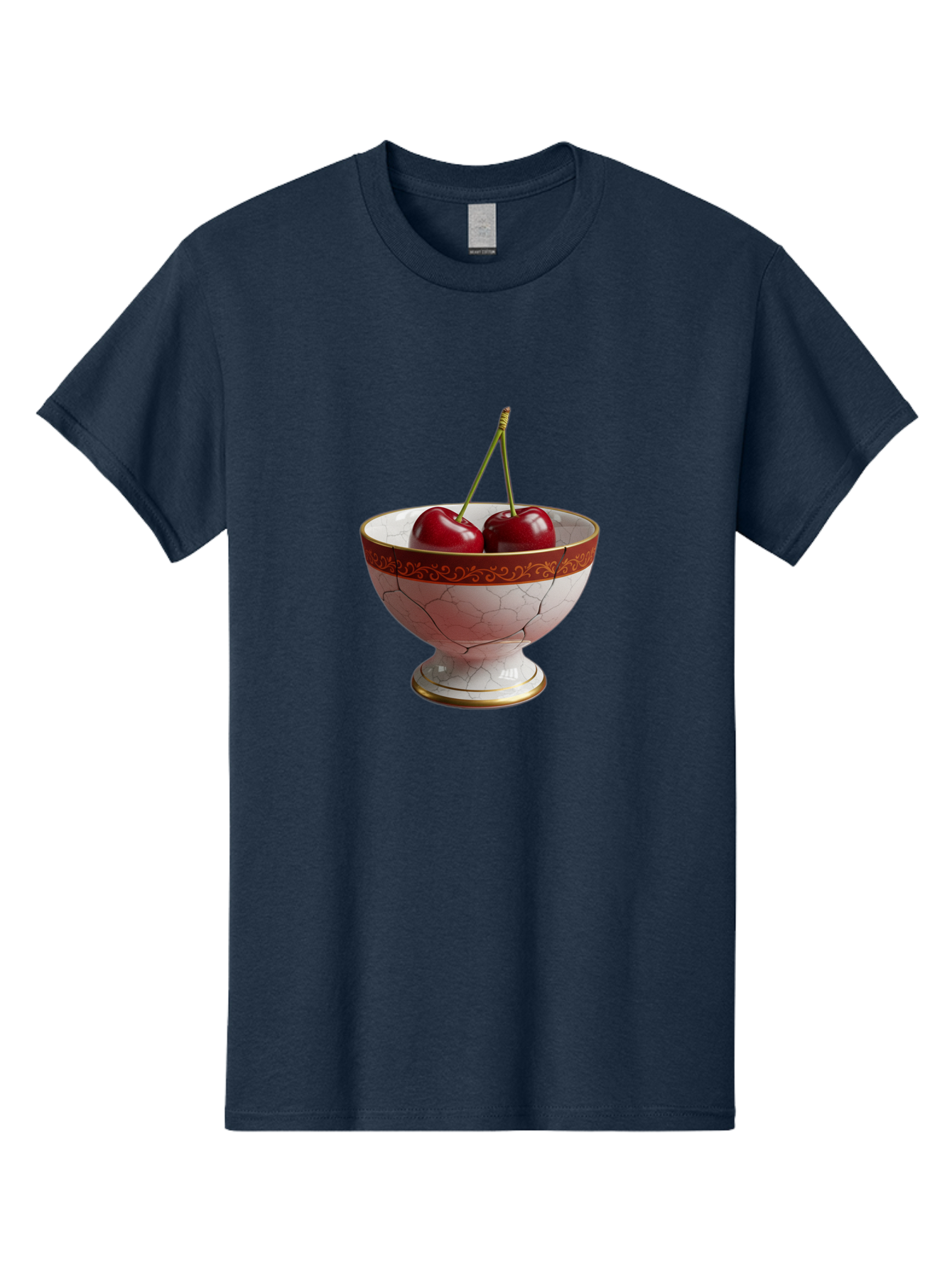 Cherries-In-Kintsugi-Bowl Men'S Graphic Tee, 100% Cotton, Comfortable Casual Summer Wear, Machine Washable, Vintage Camera, Old Camera, Antique Camera, Black Camera, Classic Photography, Photography Equipment, Nostalgic Device, Film Camera, Bai709