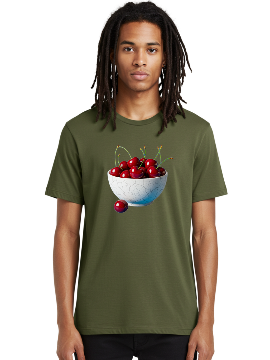 Cherries-In-White-Bowl Men'S Graphic Tee, 100% Cotton, Comfortable Casual Summer Wear, Machine Washable, Vintage Camera, Old Camera, Antique Camera, Black Camera, Classic Photography, Photography Equipment, Nostalgic Device, Film Camera, Bai712