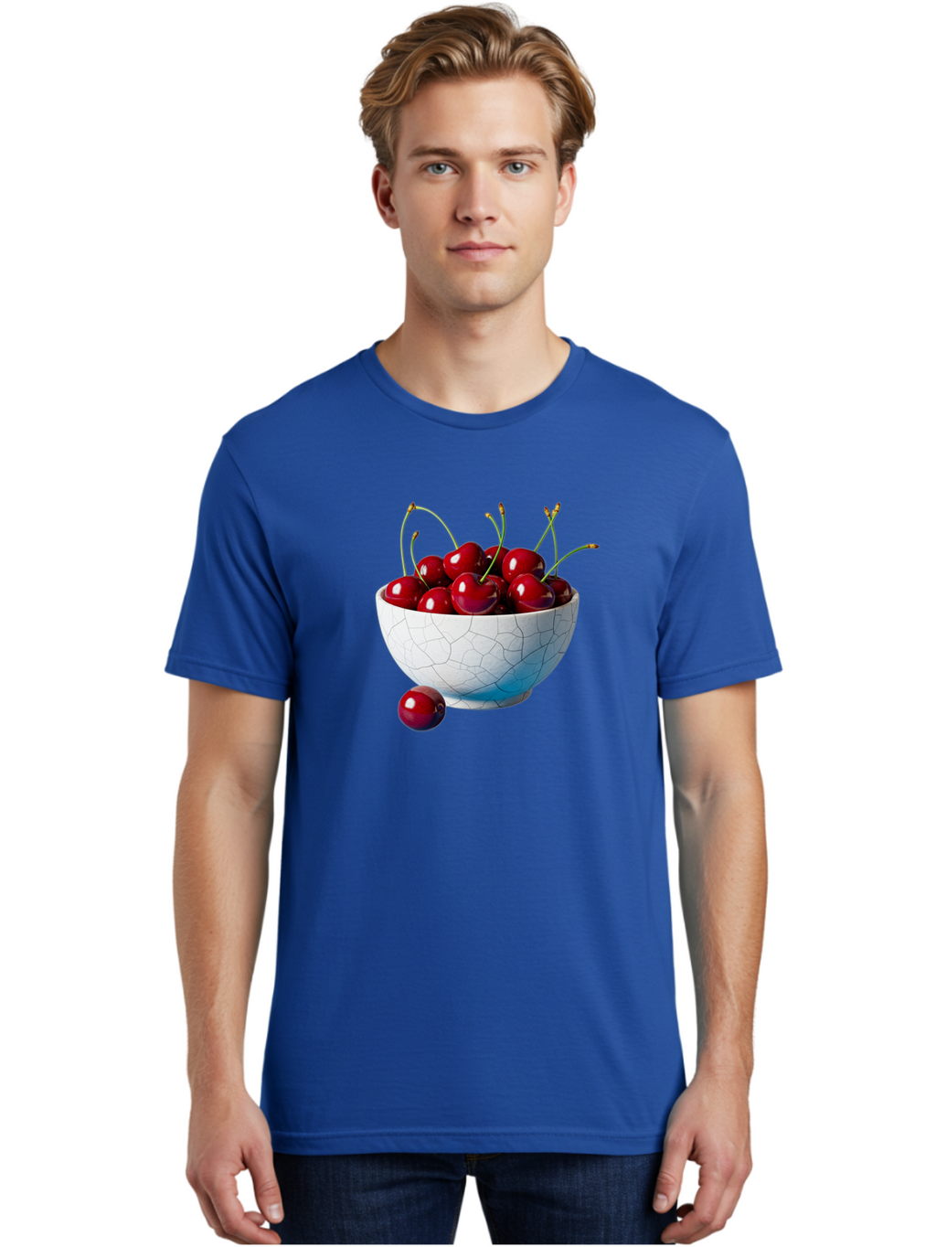 Cherries-In-White-Bowl Men'S Graphic Tee, 100% Cotton, Comfortable Casual Summer Wear, Machine Washable, Vintage Camera, Old Camera, Antique Camera, Black Camera, Classic Photography, Photography Equipment, Nostalgic Device, Film Camera, Bai712