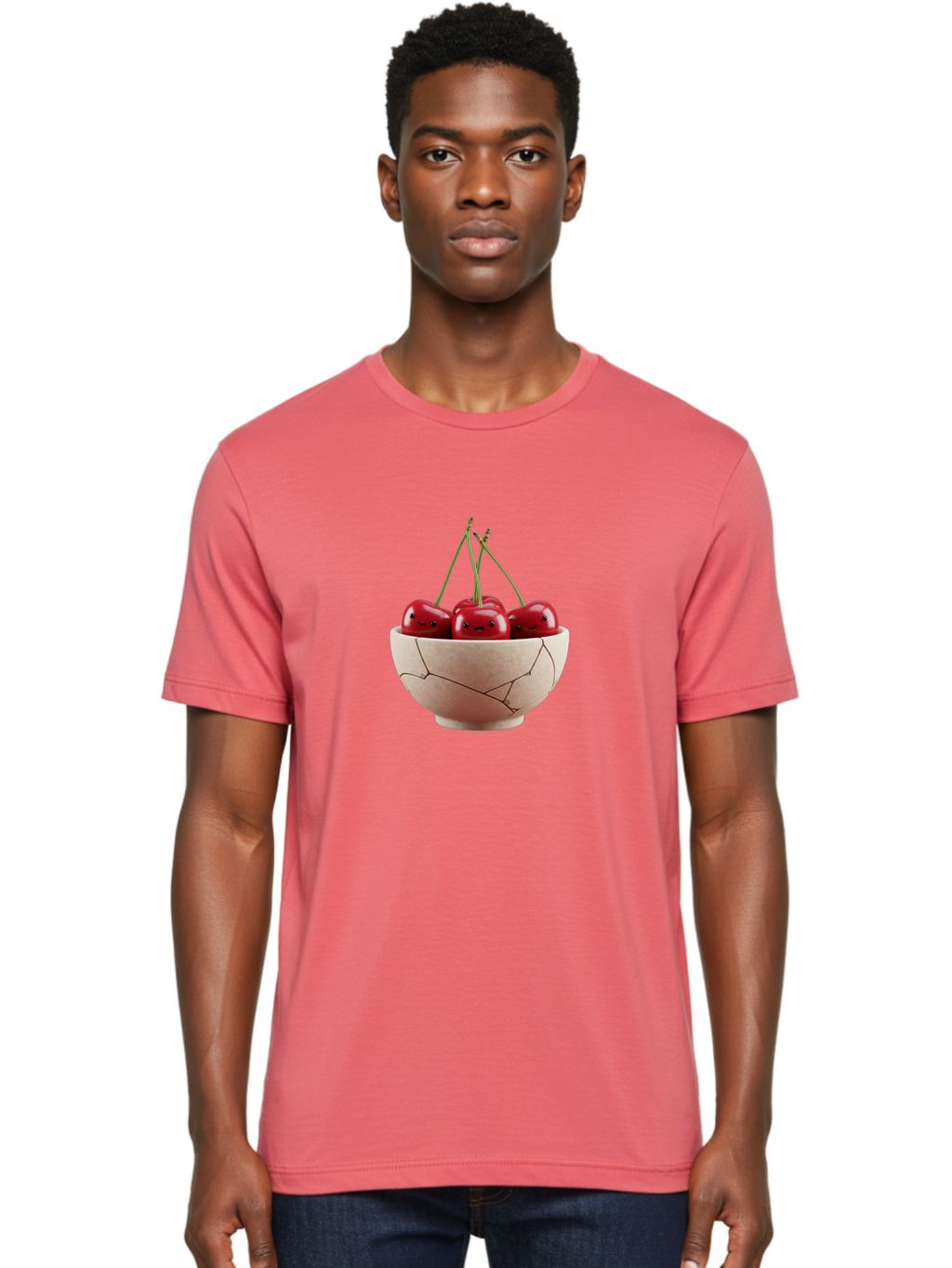 Cherries-With-Faces-In-Broken-Bowl Men'S Graphic Tee, 100% Cotton, Comfortable Casual Summer Wear, Machine Washable, Vintage Camera, Old Camera, Antique Camera, Black Camera, Classic Photography, Photography Equipment, Nostalgic Device, Bai714