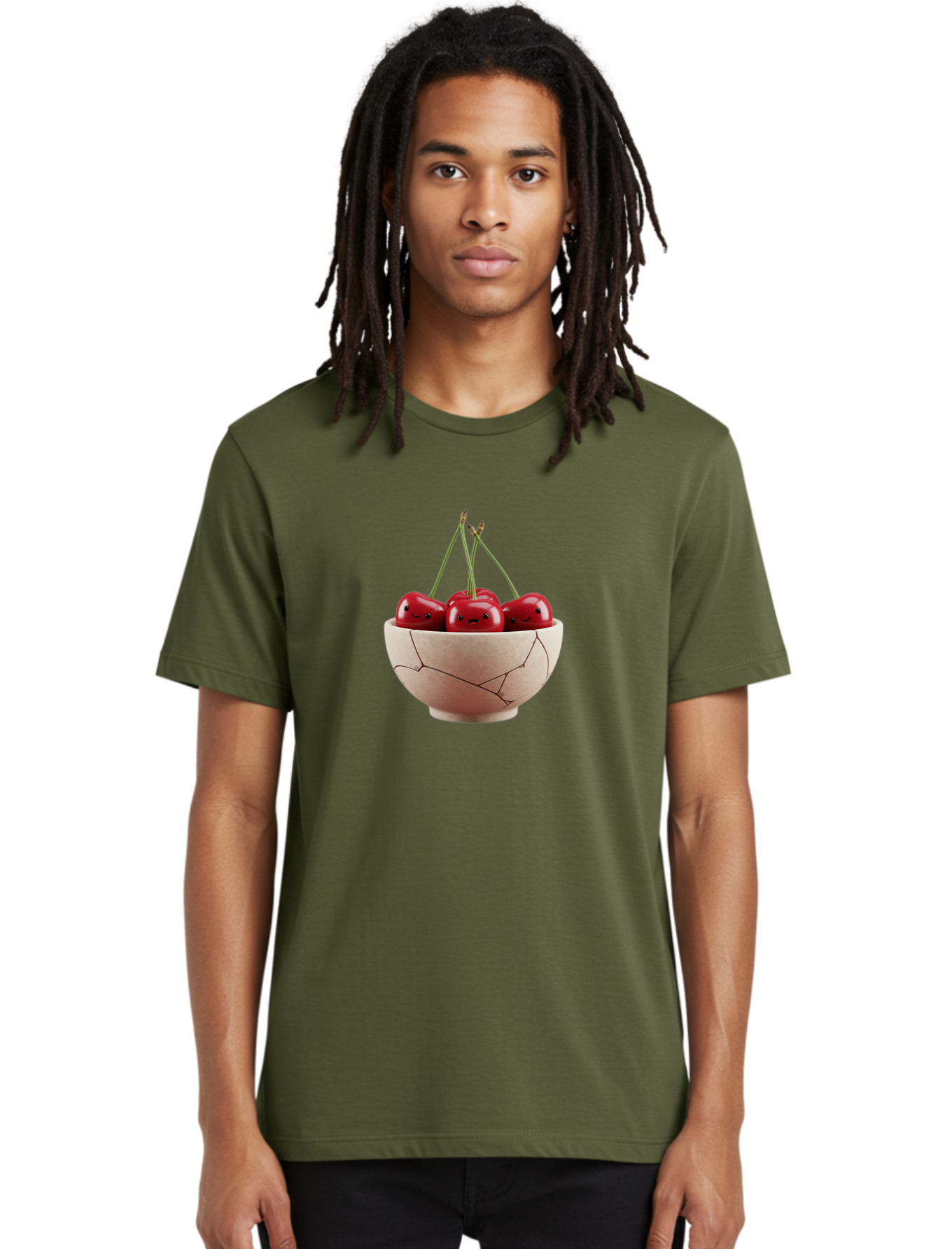 Cherries-With-Faces-In-Broken-Bowl Men'S Graphic Tee, 100% Cotton, Comfortable Casual Summer Wear, Machine Washable, Vintage Camera, Old Camera, Antique Camera, Black Camera, Classic Photography, Photography Equipment, Nostalgic Device, Bai714