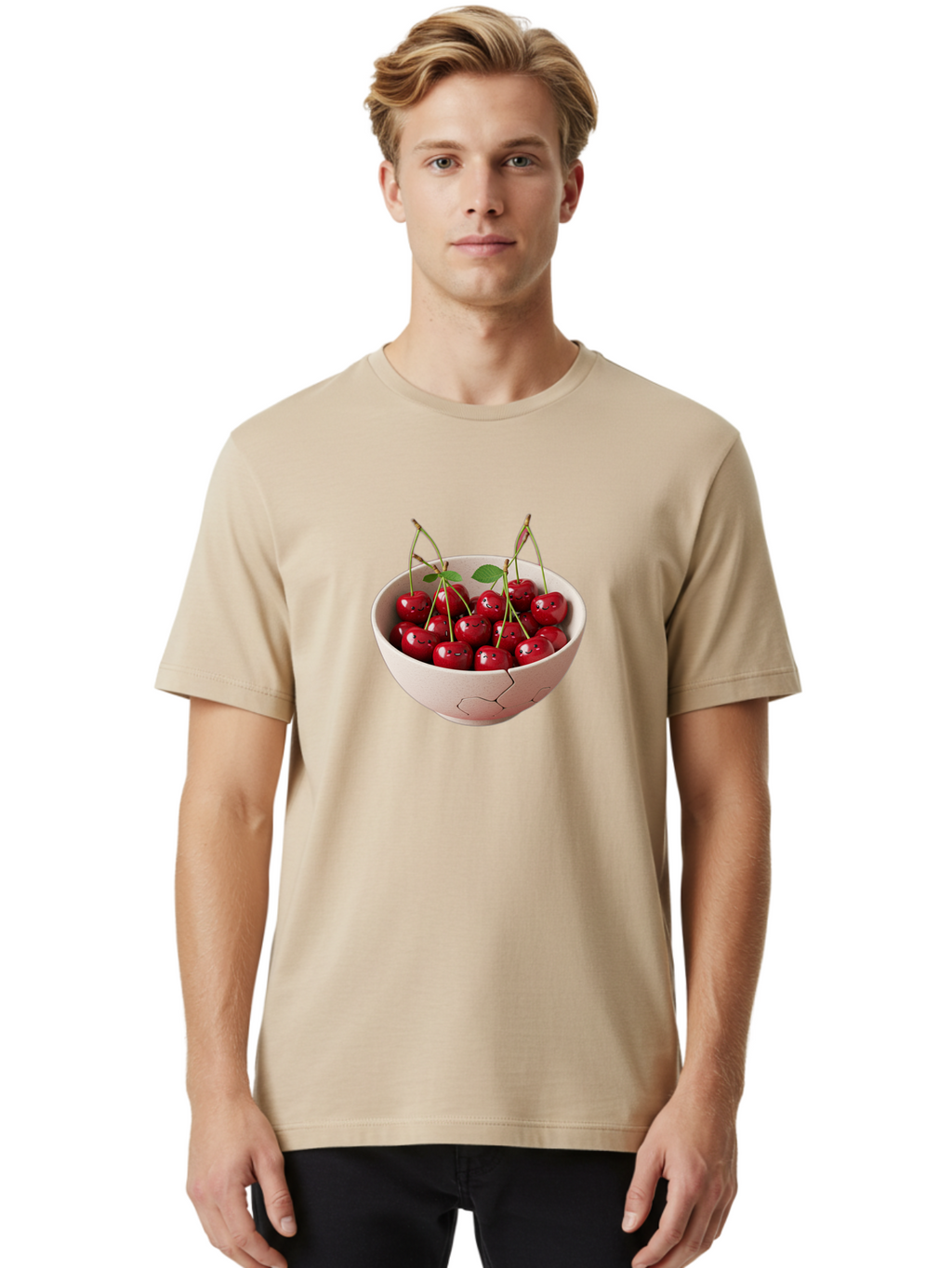 Cherries-With-Funny-Faces Men'S Graphic Tee, 100% Cotton, Comfortable Casual Summer Wear, Machine Washable, Vintage Camera, Old Camera, Antique Camera, Black Camera, Classic Photography, Photography Equipment, Nostalgic Device, Film Camera, Bai715
