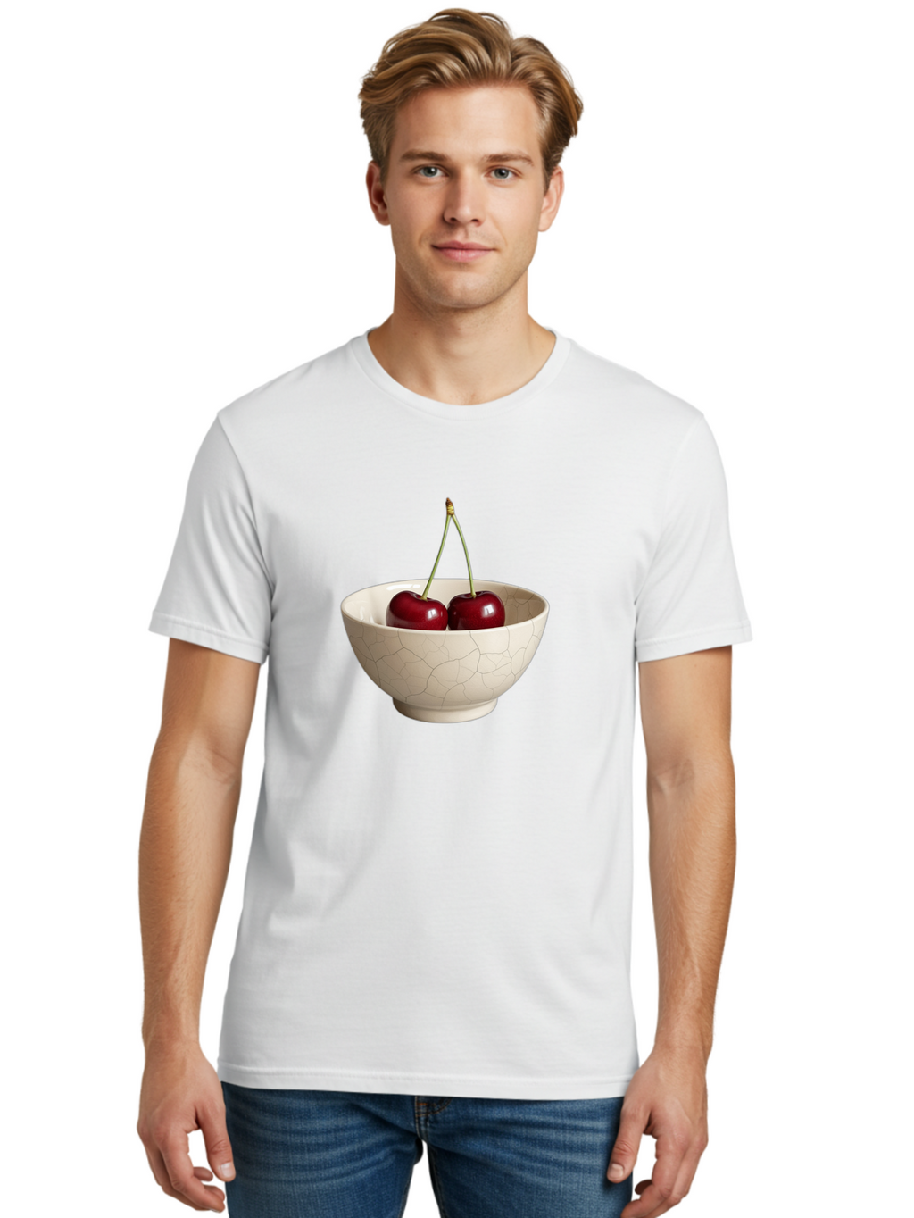 Cherries Men'S Graphic Tee, 100% Cotton, Comfortable Casual Summer Wear, Machine Washable, Vintage Camera, Old Camera, Antique Camera, Black Camera, Classic Photography, Photography Equipment, Nostalgic Device, Film Camera, Camera Art Bai716