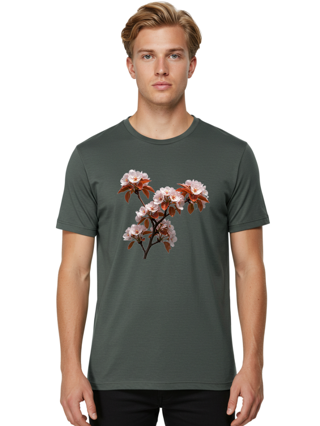 Cherry-Blossom-Branch Men'S Graphic Tee, 100% Cotton, Comfortable Casual Summer Wear, Machine Washable, Vintage Camera, Old Camera, Antique Camera, Black Camera, Classic Photography, Photography Equipment, Nostalgic Device, Film Camera, Bai718