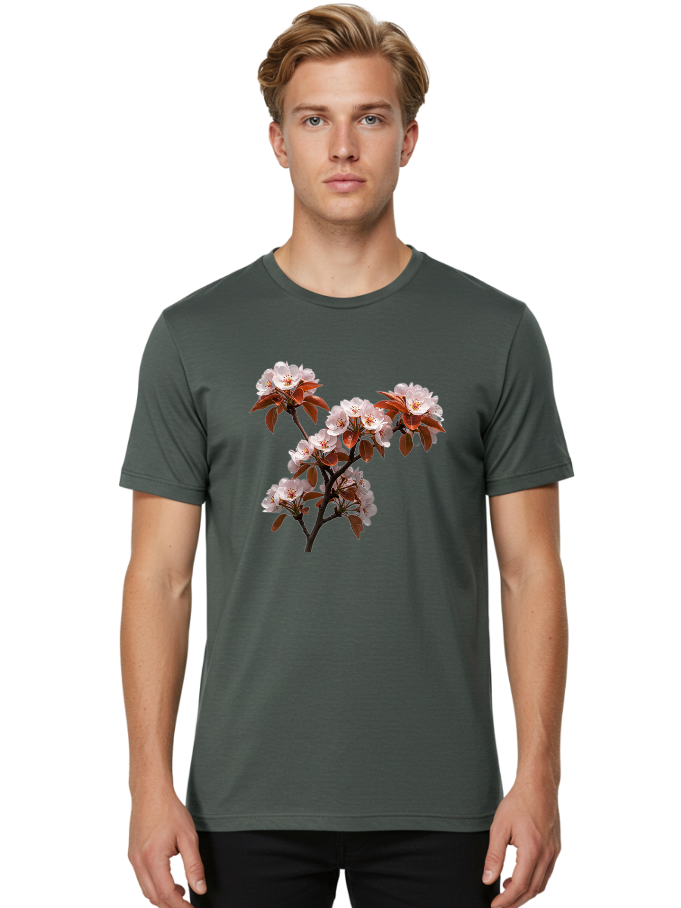 Cherry-Blossom-Branch Men'S Graphic Tee, 100% Cotton, Comfortable Casual Summer Wear, Machine Washable, Vintage Camera, Old Camera, Antique Camera, Black Camera, Classic Photography, Photography Equipment, Nostalgic Device, Film Camera, Bai718