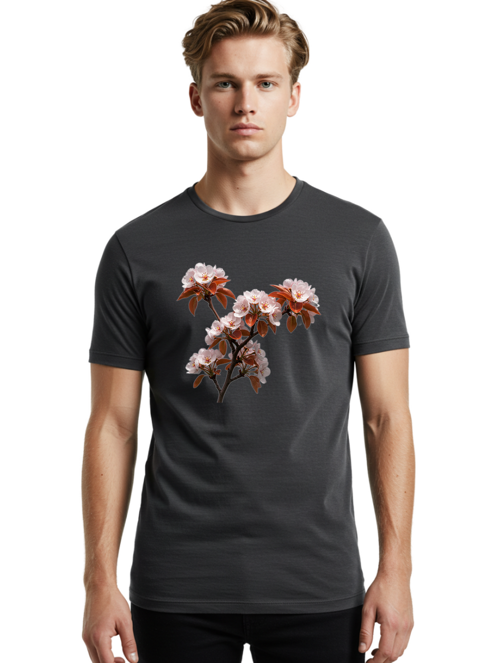 Cherry-Blossom-Branch Men'S Graphic Tee, 100% Cotton, Comfortable Casual Summer Wear, Machine Washable, Vintage Camera, Old Camera, Antique Camera, Black Camera, Classic Photography, Photography Equipment, Nostalgic Device, Film Camera, Bai718