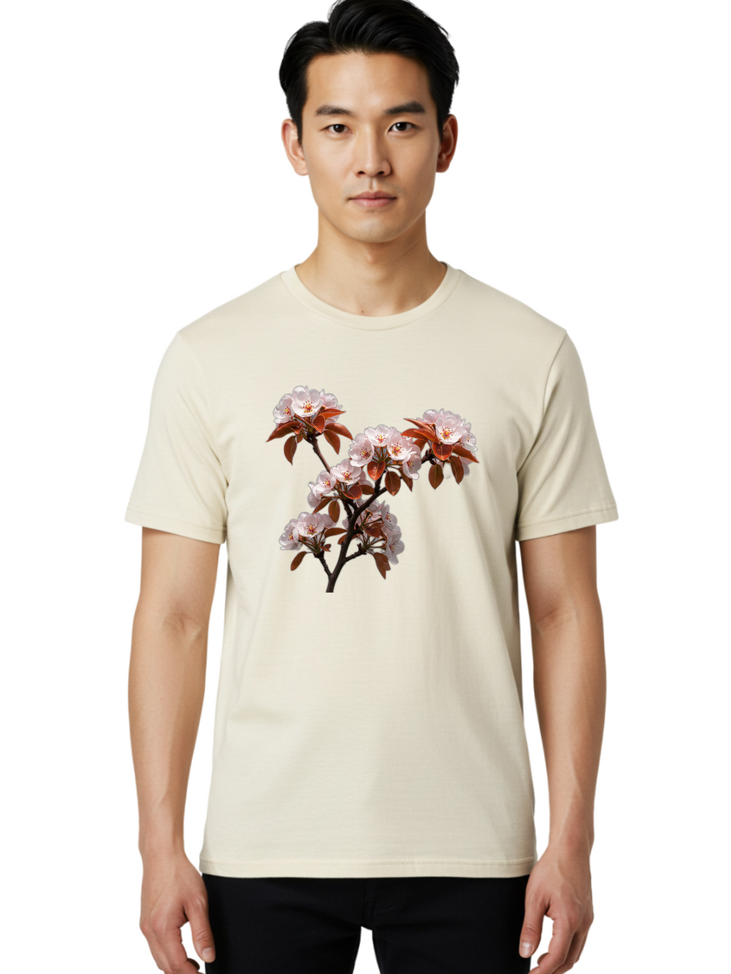 Cherry-Blossom-Branch Men'S Graphic Tee, 100% Cotton, Comfortable Casual Summer Wear, Machine Washable, Vintage Camera, Old Camera, Antique Camera, Black Camera, Classic Photography, Photography Equipment, Nostalgic Device, Film Camera, Bai718