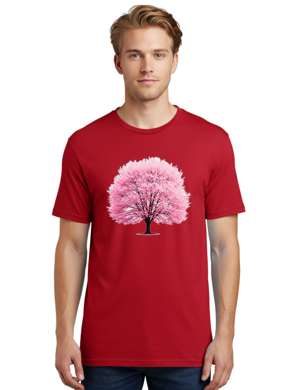 Cherry-Blossom-Tree-1 Men'S Graphic Tee, 100% Cotton, Comfortable Casual Summer Wear, Machine Washable, Vintage Camera, Old Camera, Antique Camera, Black Camera, Classic Photography, Photography Equipment, Nostalgic Device, Film Camera, Bai719