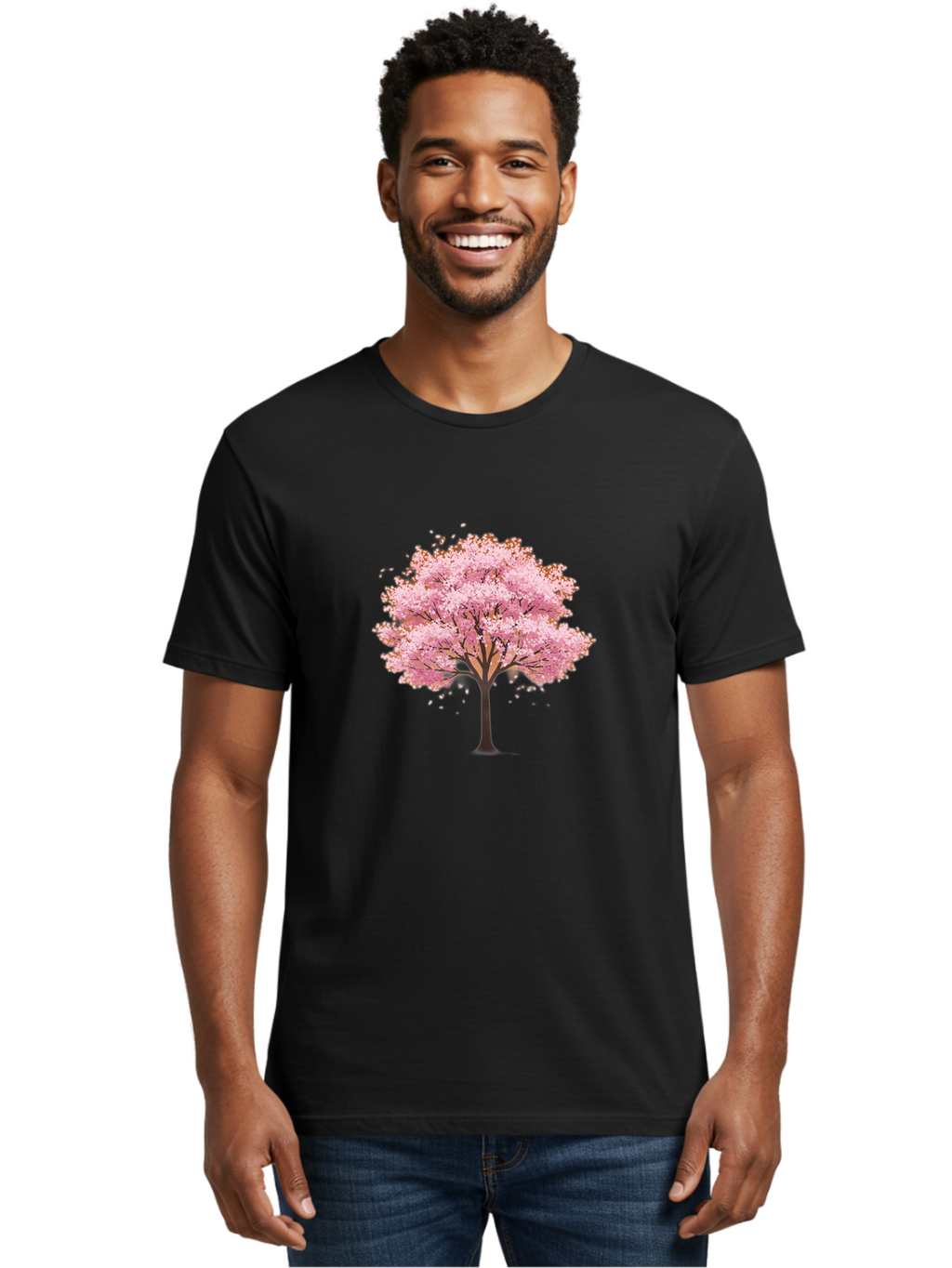 Cherry-Blossom-Tree-2 Men'S Graphic Tee, 100% Cotton, Comfortable Casual Summer Wear, Machine Washable, Vintage Camera, Old Camera, Antique Camera, Black Camera, Classic Photography, Photography Equipment, Nostalgic Device, Film Camera, Bai720