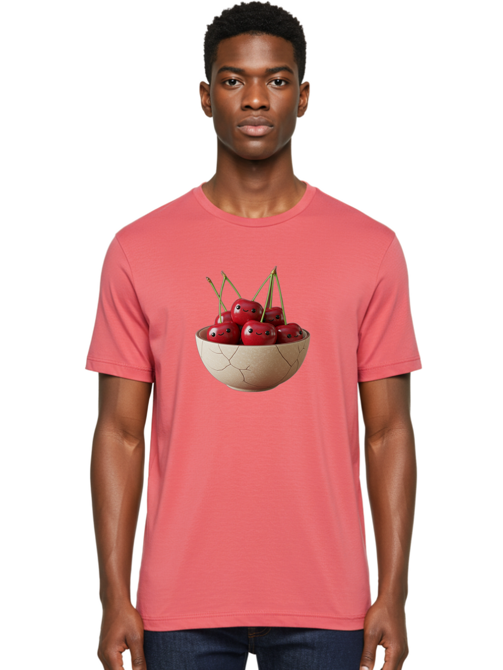 Cracked-Bowl-Cherries-1 Men'S Graphic Tee, 100% Cotton, Comfortable Casual Summer Wear, Machine Washable, Vintage Camera, Old Camera, Antique Camera, Black Camera, Classic Photography, Photography Equipment, Nostalgic Device, Film Camera, Bai738