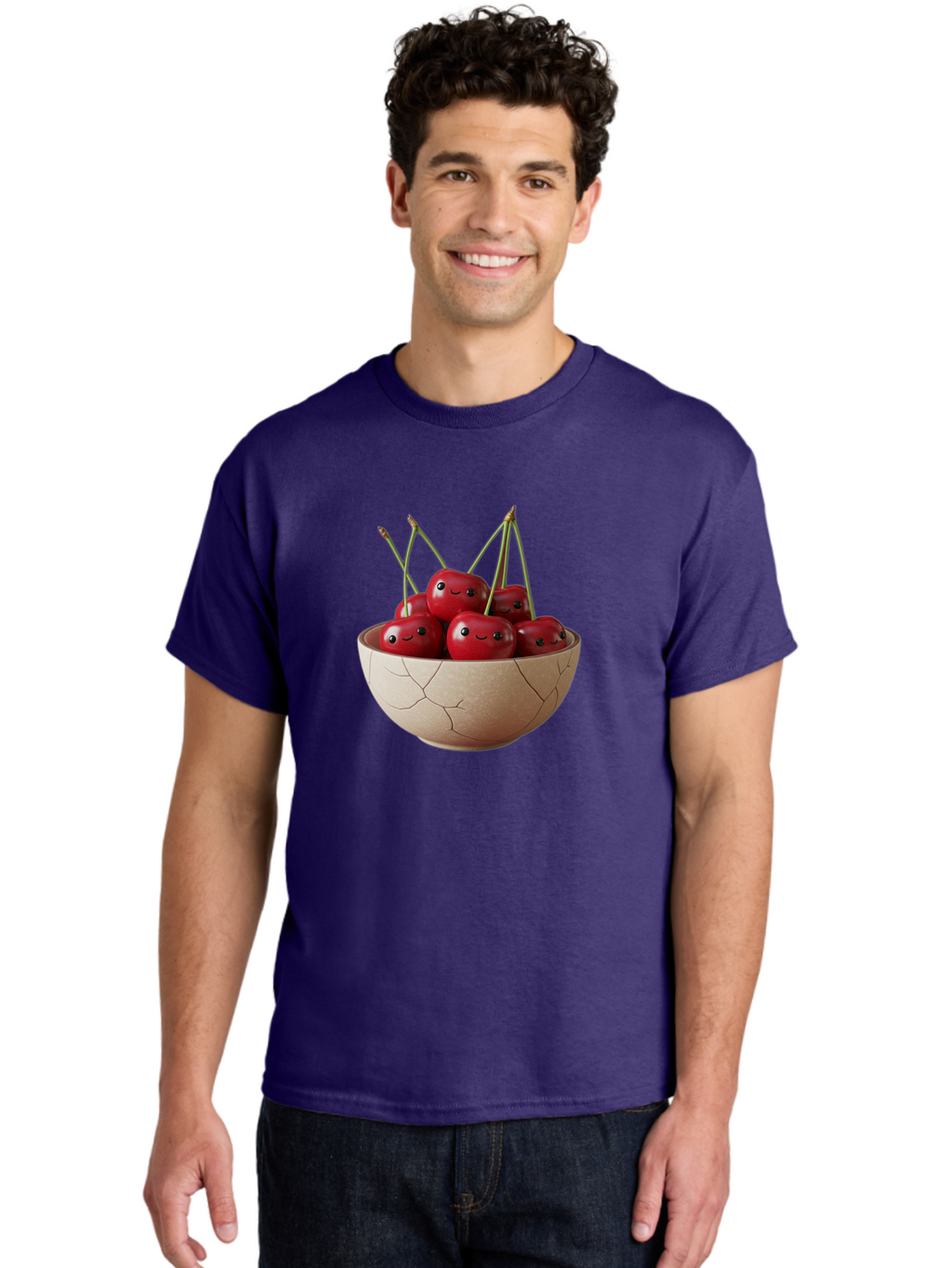 Cracked-Bowl-Cherries-1 Men'S Graphic Tee, 100% Cotton, Comfortable Casual Summer Wear, Machine Washable, Vintage Camera, Old Camera, Antique Camera, Black Camera, Classic Photography, Photography Equipment, Nostalgic Device, Film Camera, Bai738