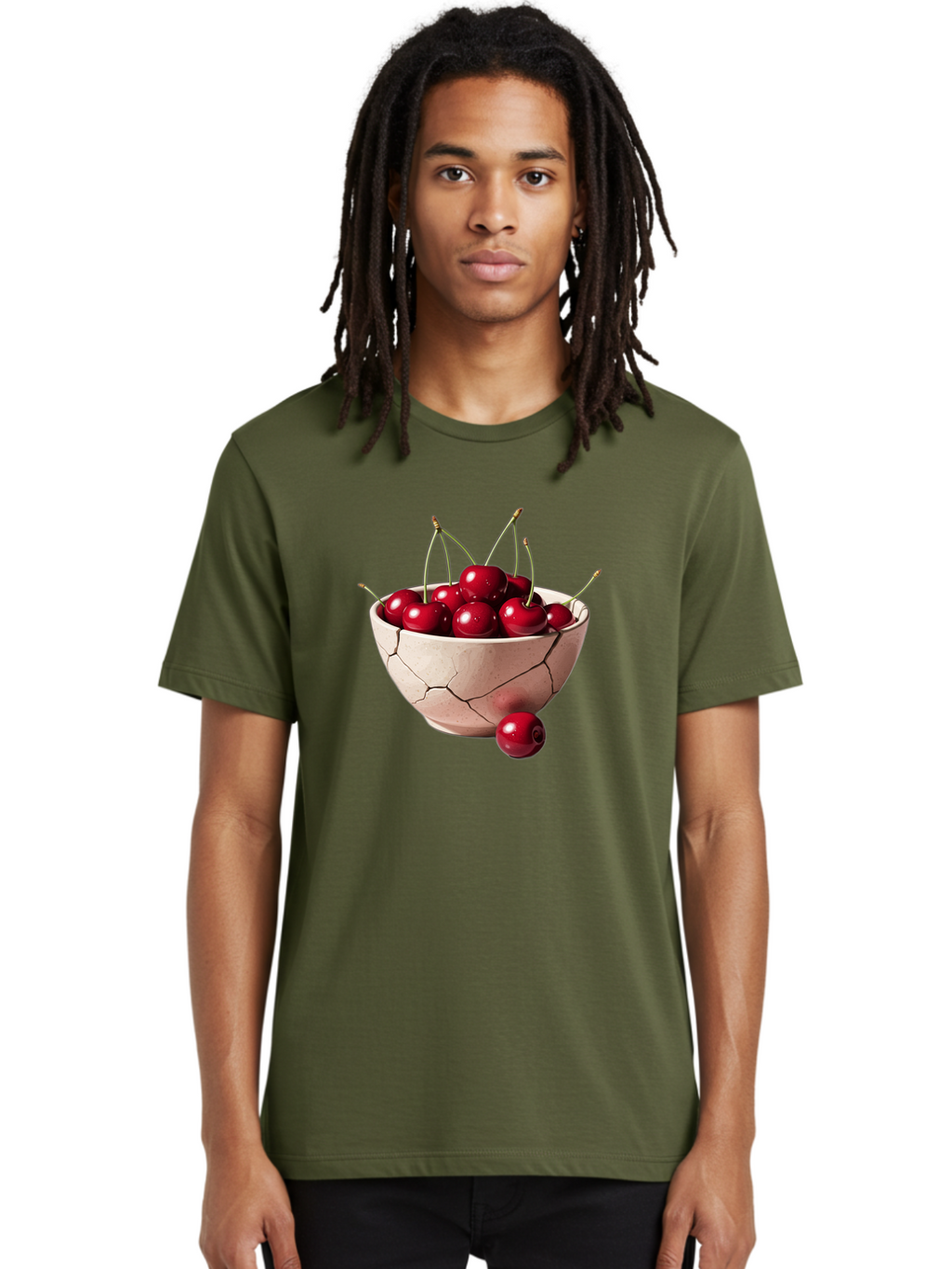 Cracked-Bowl-Cherries-4 Men'S Graphic Tee, 100% Cotton, Comfortable Casual Summer Wear, Machine Washable, Vintage Camera, Old Camera, Antique Camera, Black Camera, Classic Photography, Photography Equipment, Nostalgic Device, Film Camera, Bai741