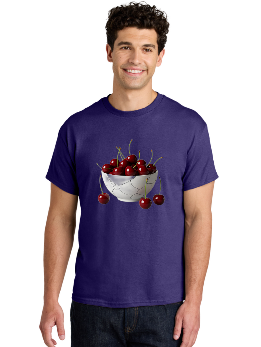Cracked-Bowl-Cherries Men'S Graphic Tee, 100% Cotton, Comfortable Casual Summer Wear, Machine Washable, Vintage Camera, Old Camera, Antique Camera, Black Camera, Classic Photography, Photography Equipment, Nostalgic Device, Film Camera, Bai742