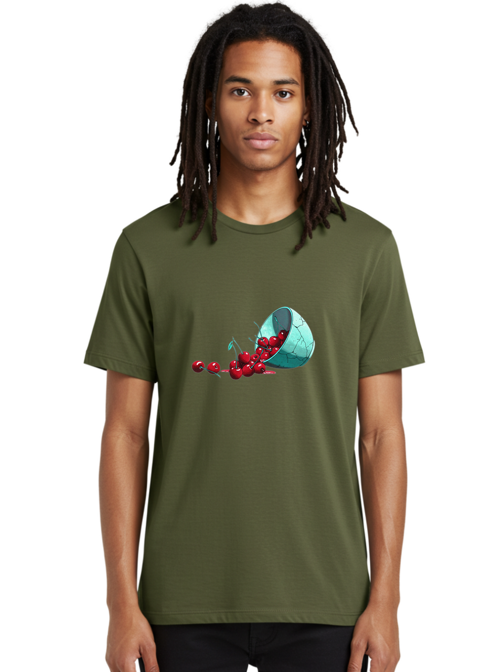 Cracked-Cup-Cherries Men'S Graphic Tee, 100% Cotton, Comfortable Casual Summer Wear, Machine Washable, Vintage Camera, Old Camera, Antique Camera, Black Camera, Classic Photography, Photography Equipment, Nostalgic Device, Film Camera, Bai745