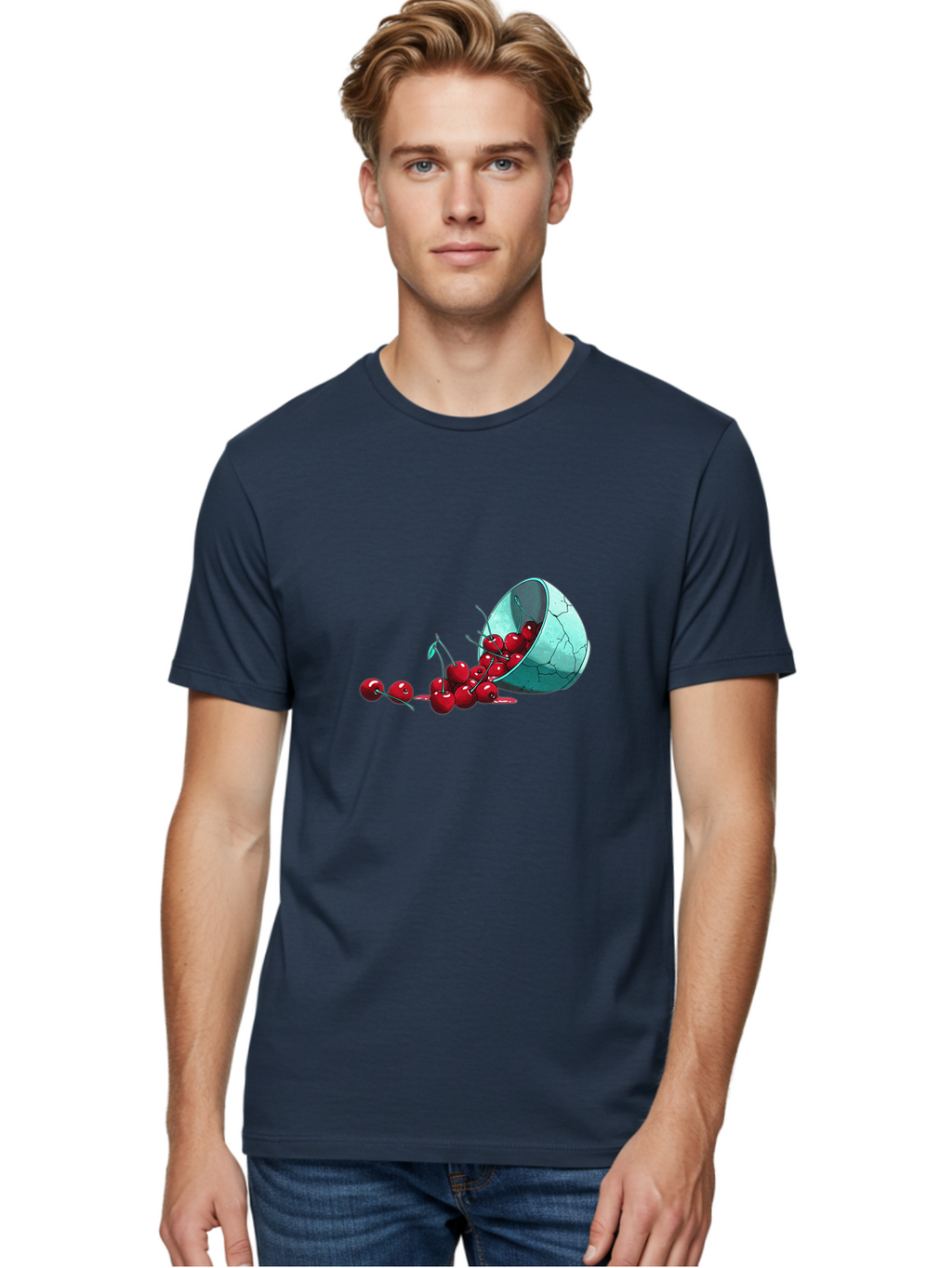 Cracked-Cup-Cherries Men'S Graphic Tee, 100% Cotton, Comfortable Casual Summer Wear, Machine Washable, Vintage Camera, Old Camera, Antique Camera, Black Camera, Classic Photography, Photography Equipment, Nostalgic Device, Film Camera, Bai745