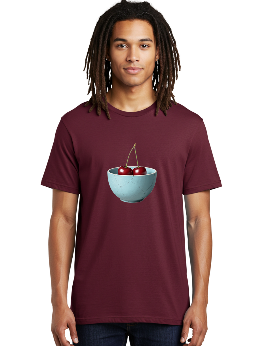 Cracked-White-Bowl-Cherries Men'S Graphic Tee, 100% Cotton, Comfortable Casual Summer Wear, Machine Washable, Vintage Camera, Old Camera, Antique Camera, Black Camera, Classic Photography, Photography Equipment, Nostalgic Device, Film Camera, Bai748