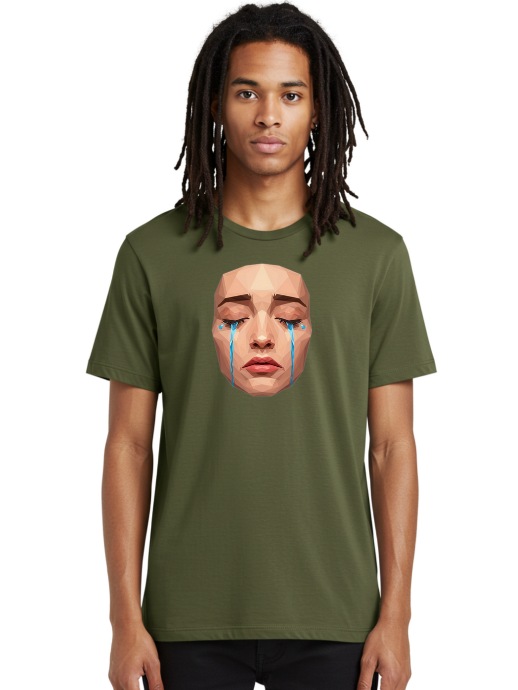 Crying-Face-3 Men'S Graphic Tee, 100% Cotton, Comfortable Casual Summer Wear, Machine Washable, Vintage Camera, Old Camera, Antique Camera, Black Camera, Classic Photography, Photography Equipment, Nostalgic Device, Film Camera, Camera Art Bai753
