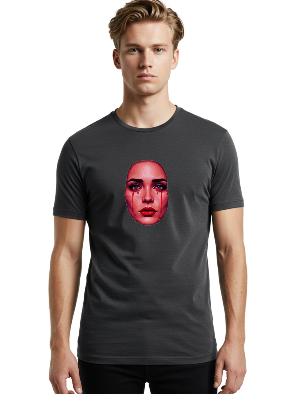 Crying-Face Men'S Graphic Tee, 100% Cotton, Comfortable Casual Summer Wear, Machine Washable, Vintage Camera, Old Camera, Antique Camera, Black Camera, Classic Photography, Photography Equipment, Nostalgic Device, Film Camera, Camera Art Bai756