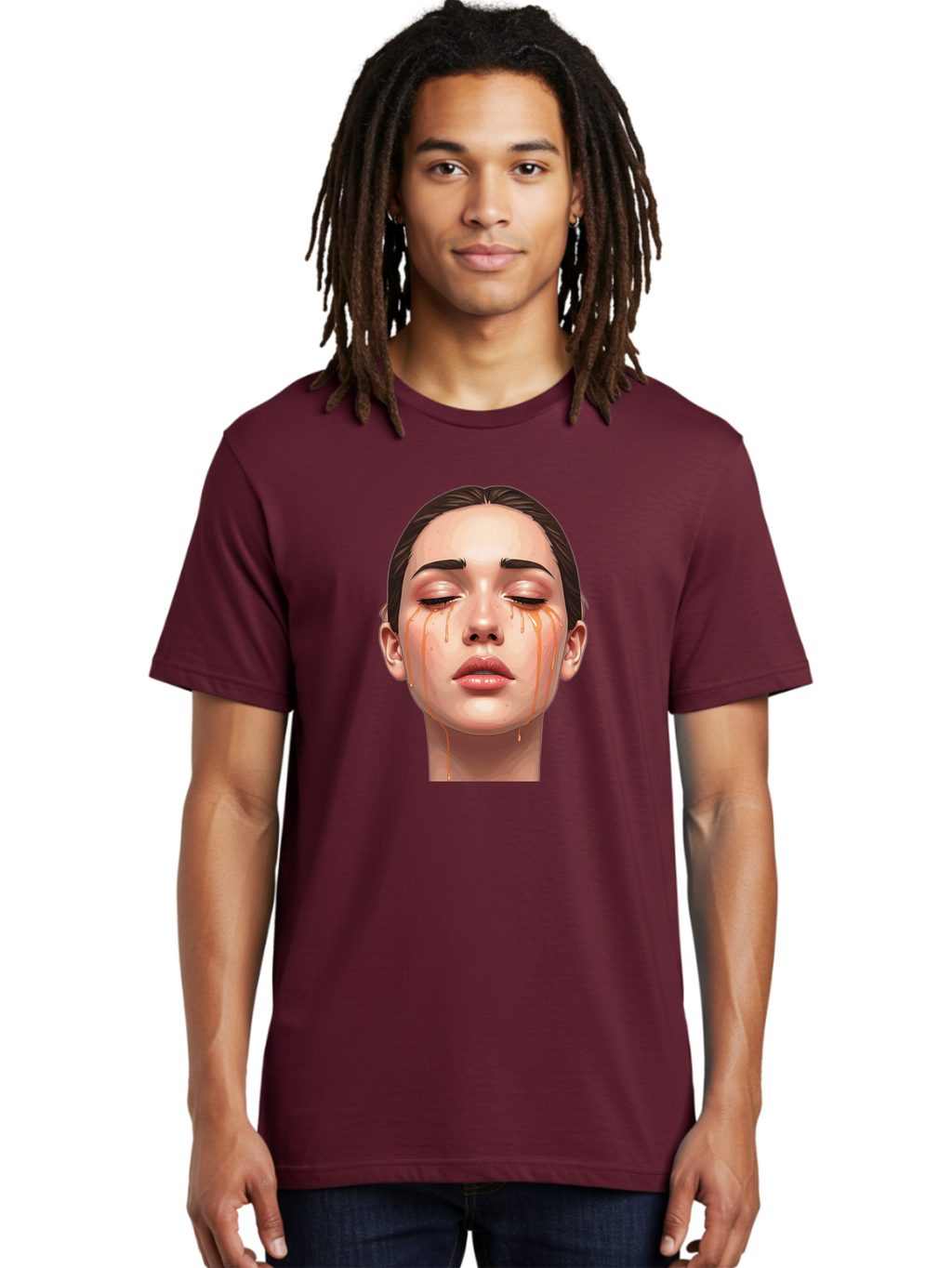 Crying-Woman-1 Men'S Graphic Tee, 100% Cotton, Comfortable Casual Summer Wear, Machine Washable, Vintage Camera, Old Camera, Antique Camera, Black Camera, Classic Photography, Photography Equipment, Nostalgic Device, Film Camera, Camera Art Bai757