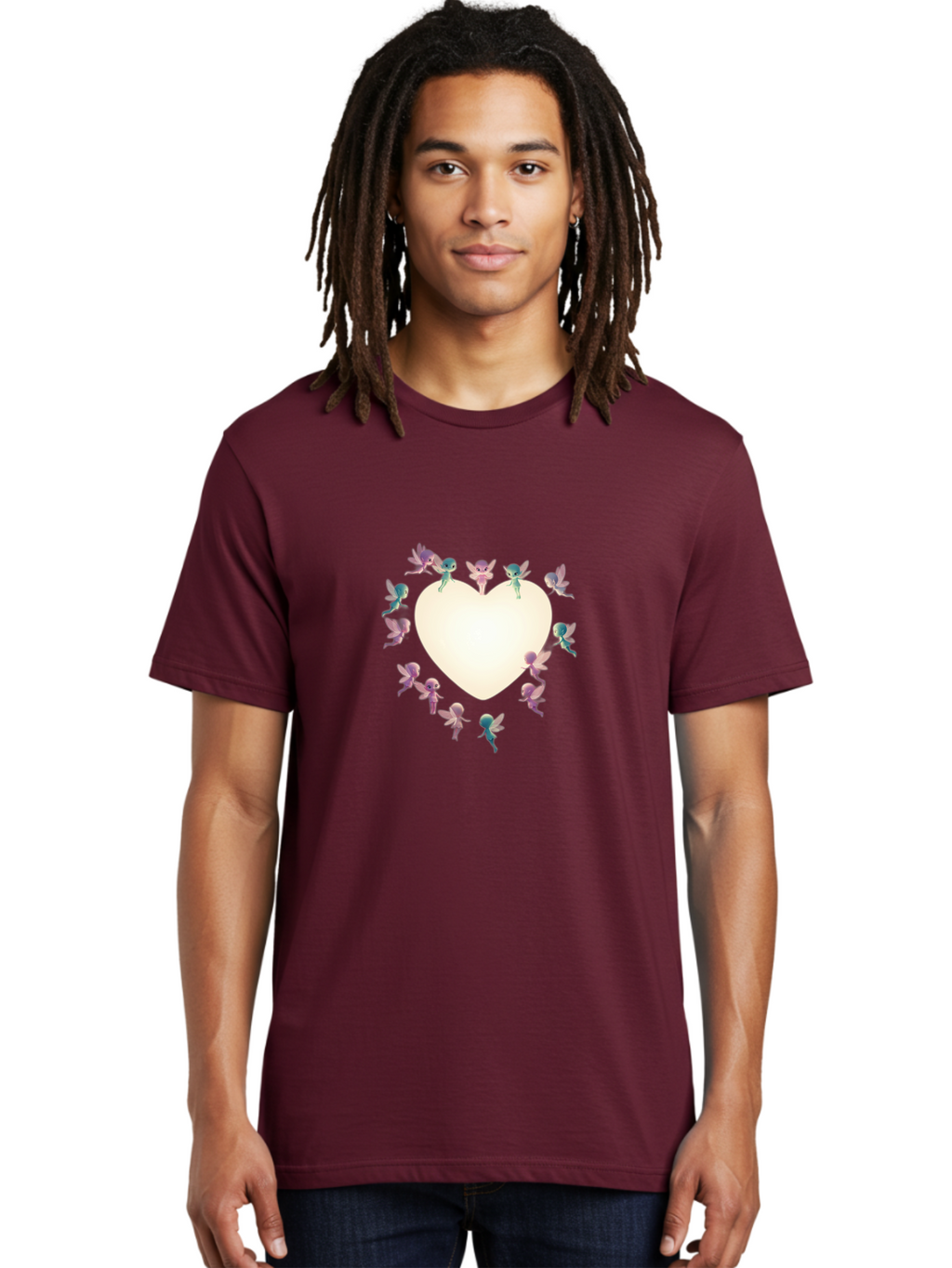 Cupid-Fairies-Heart Men'S Graphic Tee, 100% Cotton, Comfortable Casual Summer Wear, Machine Washable, Vintage Camera, Old Camera, Antique Camera, Black Camera, Classic Photography, Photography Equipment, Nostalgic Device, Film Camera, Bai760