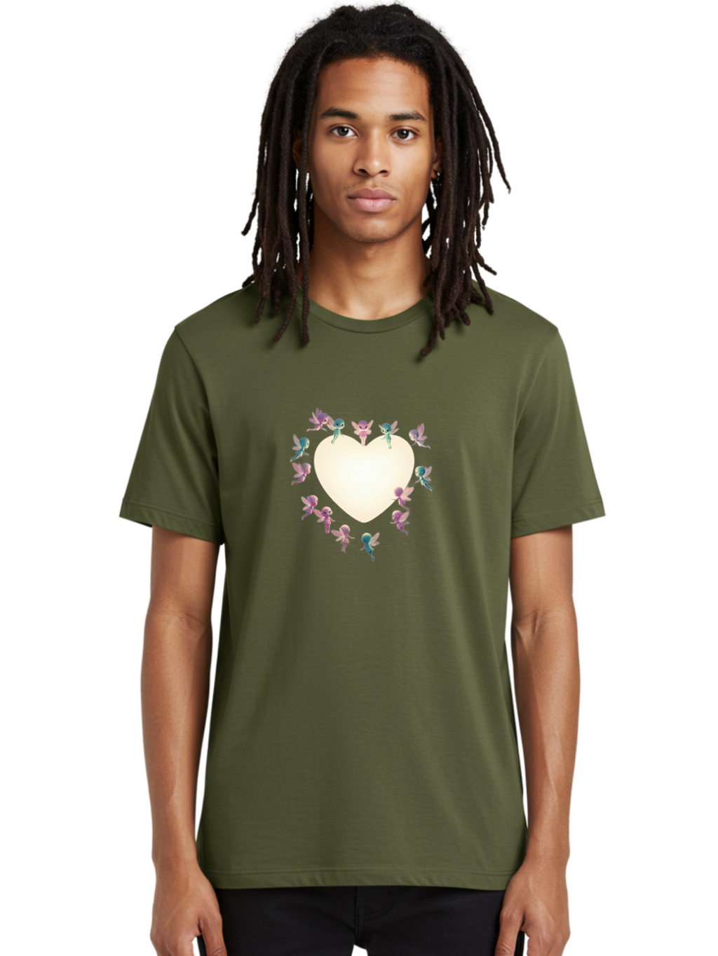 Cupid-Fairies-Heart Men'S Graphic Tee, 100% Cotton, Comfortable Casual Summer Wear, Machine Washable, Vintage Camera, Old Camera, Antique Camera, Black Camera, Classic Photography, Photography Equipment, Nostalgic Device, Film Camera, Bai760