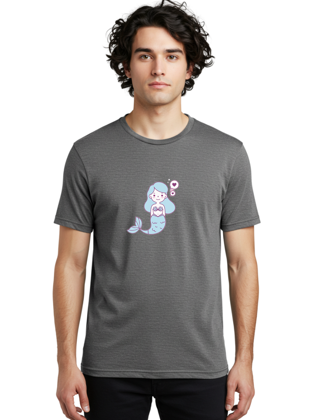 Cute-Mermaid-1 Men'S Graphic Tee, 100% Cotton, Comfortable Casual Summer Wear, Machine Washable, Vintage Camera, Old Camera, Antique Camera, Black Camera, Classic Photography, Photography Equipment, Nostalgic Device, Film Camera, Camera Art Bai763