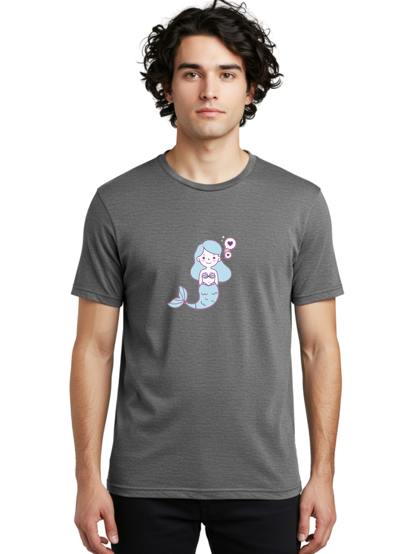 Cute-Mermaid-1 Men'S Graphic Tee, 100% Cotton, Comfortable Casual Summer Wear, Machine Washable, Vintage Camera, Old Camera, Antique Camera, Black Camera, Classic Photography, Photography Equipment, Nostalgic Device, Film Camera, Camera Art Bai763