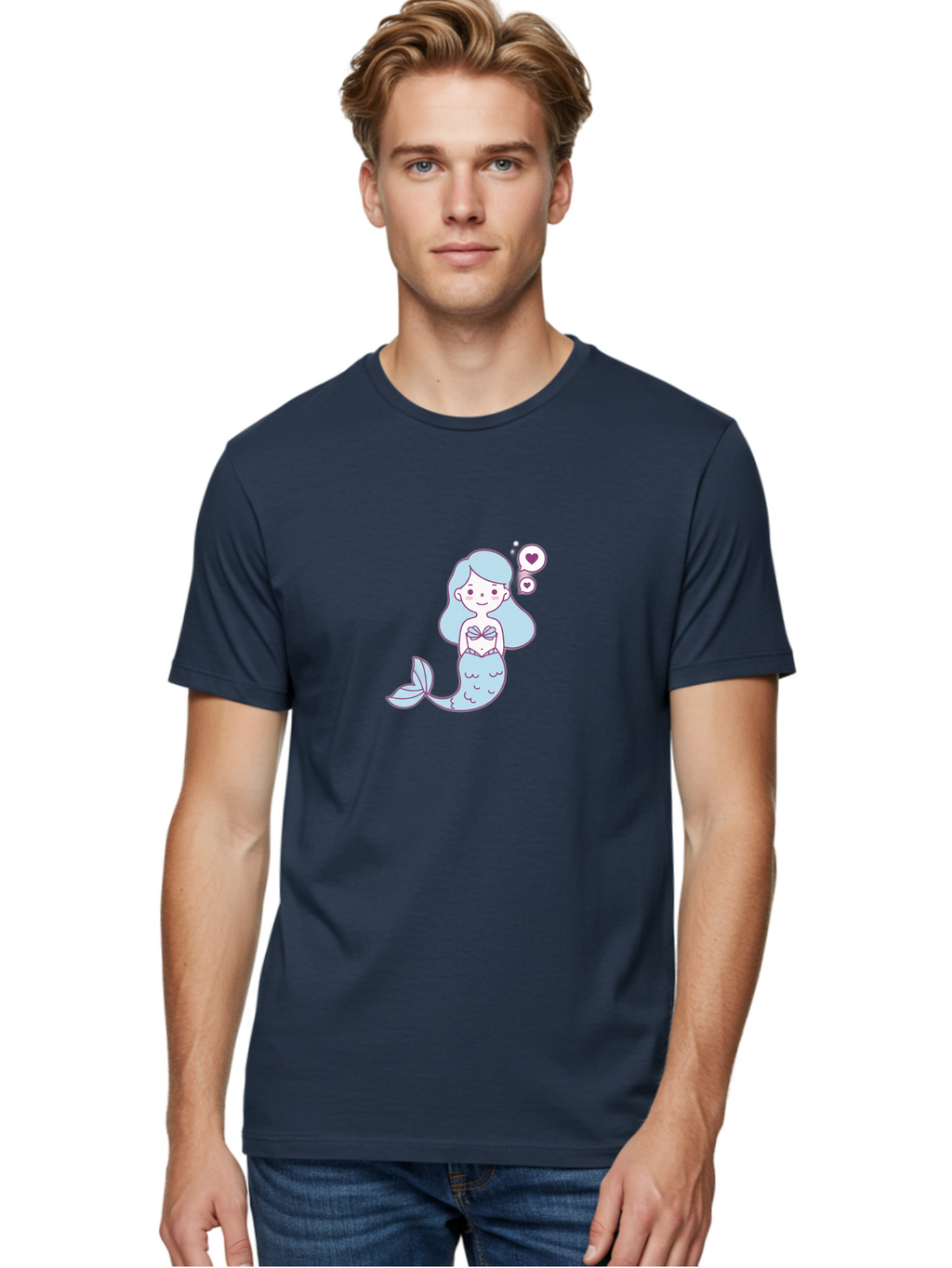 Cute-Mermaid-1 Men'S Graphic Tee, 100% Cotton, Comfortable Casual Summer Wear, Machine Washable, Vintage Camera, Old Camera, Antique Camera, Black Camera, Classic Photography, Photography Equipment, Nostalgic Device, Film Camera, Camera Art Bai763