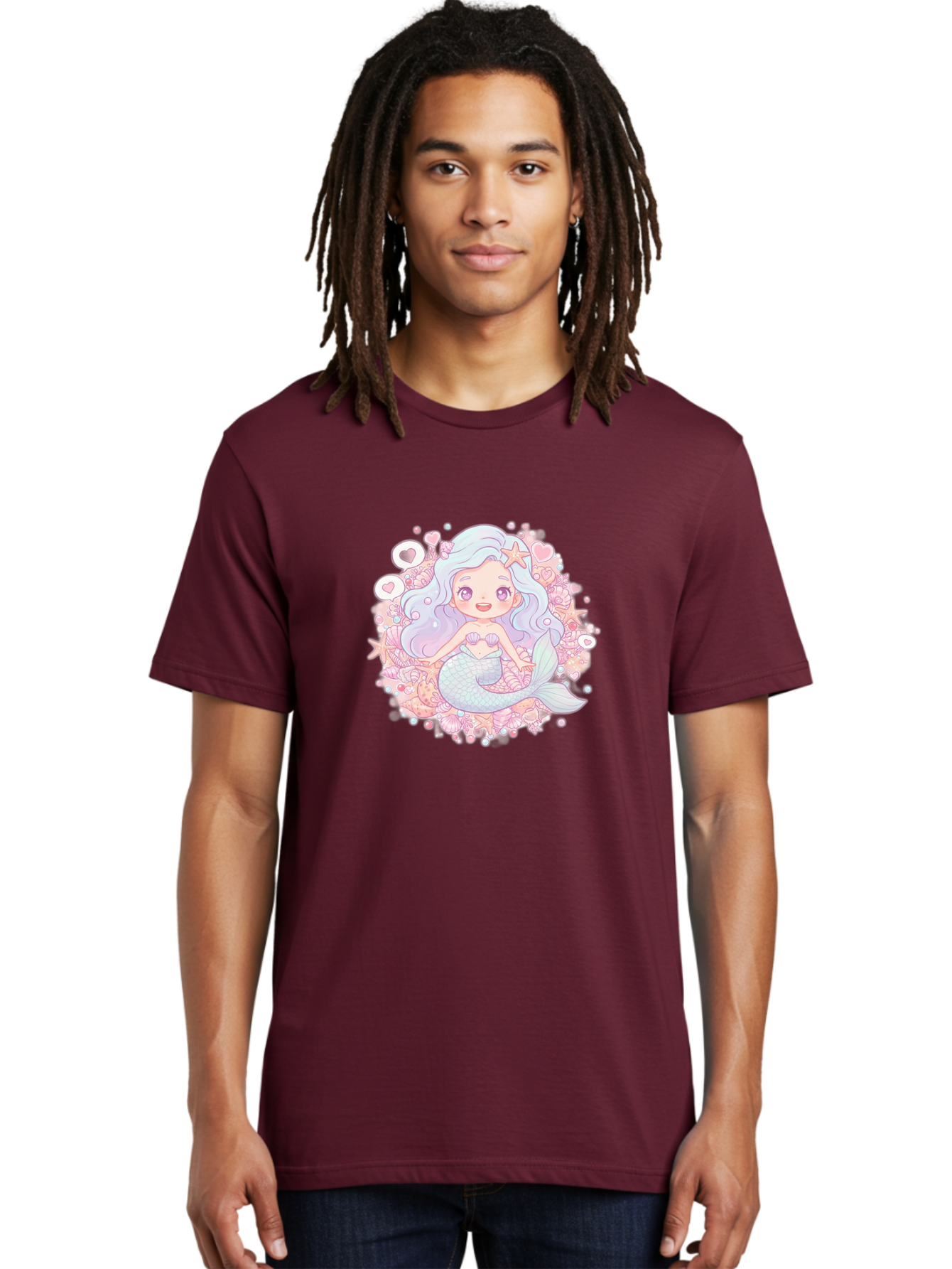 Cute-Mermaid-Girl-1 Men'S Graphic Tee, 100% Cotton, Comfortable Casual Summer Wear, Machine Washable, Vintage Camera, Old Camera, Antique Camera, Black Camera, Classic Photography, Photography Equipment, Nostalgic Device, Film Camera, Bai764