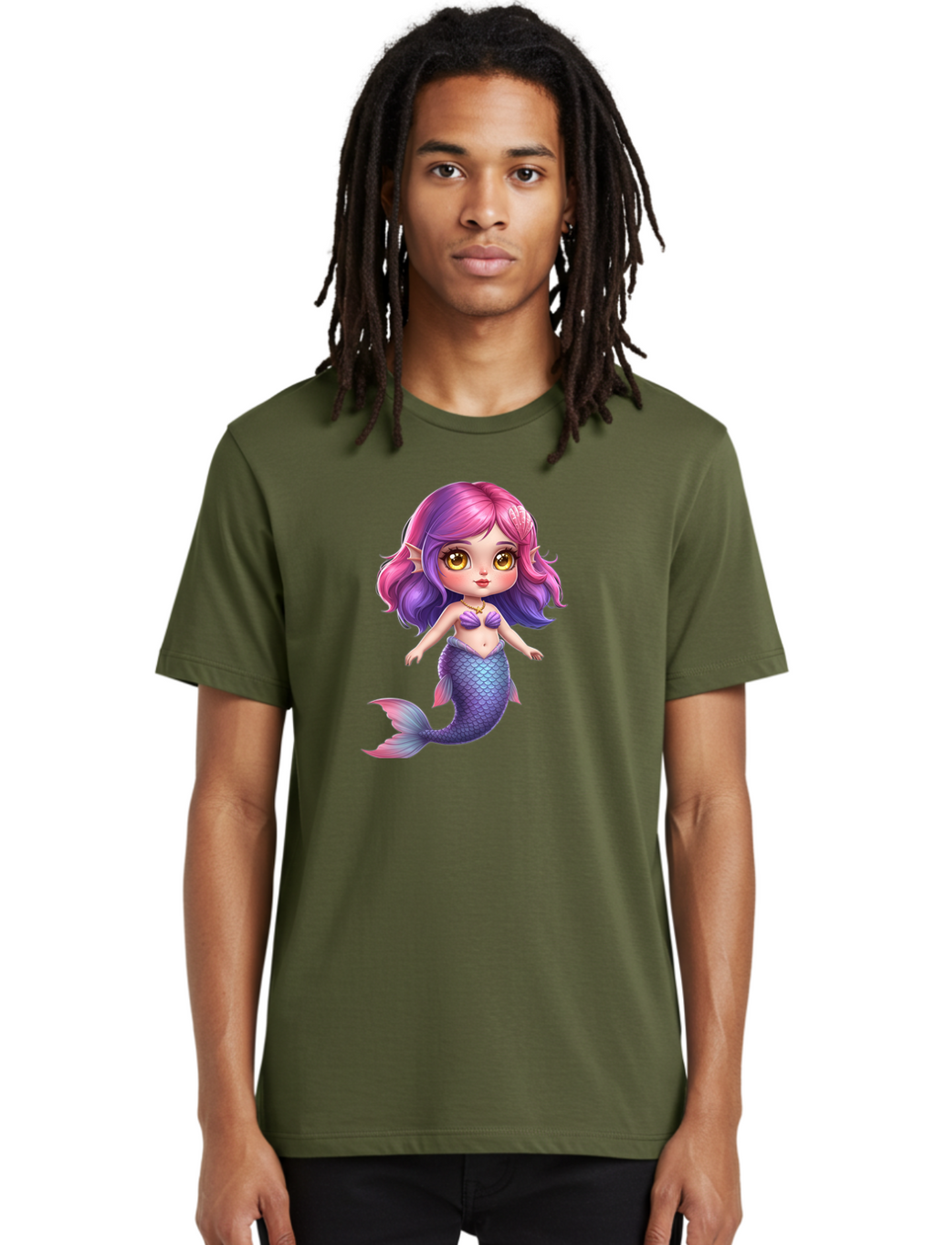 Cute-Mermaid-Girl Men'S Graphic Tee, 100% Cotton, Comfortable Casual Summer Wear, Machine Washable, Vintage Camera, Old Camera, Antique Camera, Black Camera, Classic Photography, Photography Equipment, Nostalgic Device, Film Camera, Camera Art Bai765