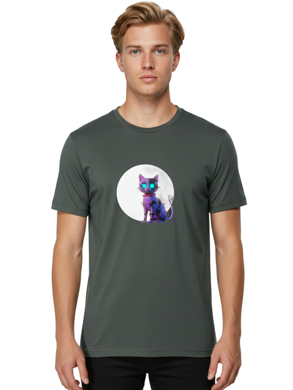 Cybernetic-Cat Men'S Graphic Tee, 100% Cotton, Comfortable Casual Summer Wear, Machine Washable, Vintage Camera, Old Camera, Antique Camera, Black Camera, Classic Photography, Photography Equipment, Nostalgic Device, Film Camera, Camera Art Bai767
