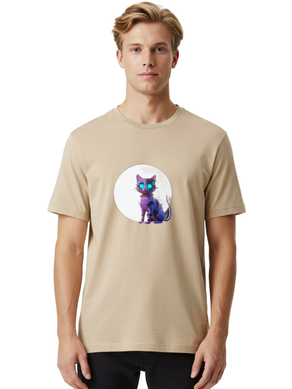 Cybernetic-Cat Men'S Graphic Tee, 100% Cotton, Comfortable Casual Summer Wear, Machine Washable, Vintage Camera, Old Camera, Antique Camera, Black Camera, Classic Photography, Photography Equipment, Nostalgic Device, Film Camera, Camera Art Bai767