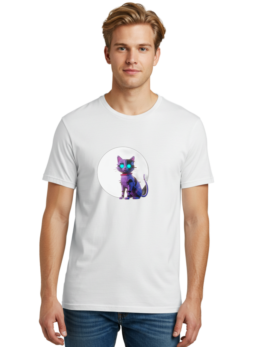 Cybernetic-Cat Men'S Graphic Tee, 100% Cotton, Comfortable Casual Summer Wear, Machine Washable, Vintage Camera, Old Camera, Antique Camera, Black Camera, Classic Photography, Photography Equipment, Nostalgic Device, Film Camera, Camera Art Bai767