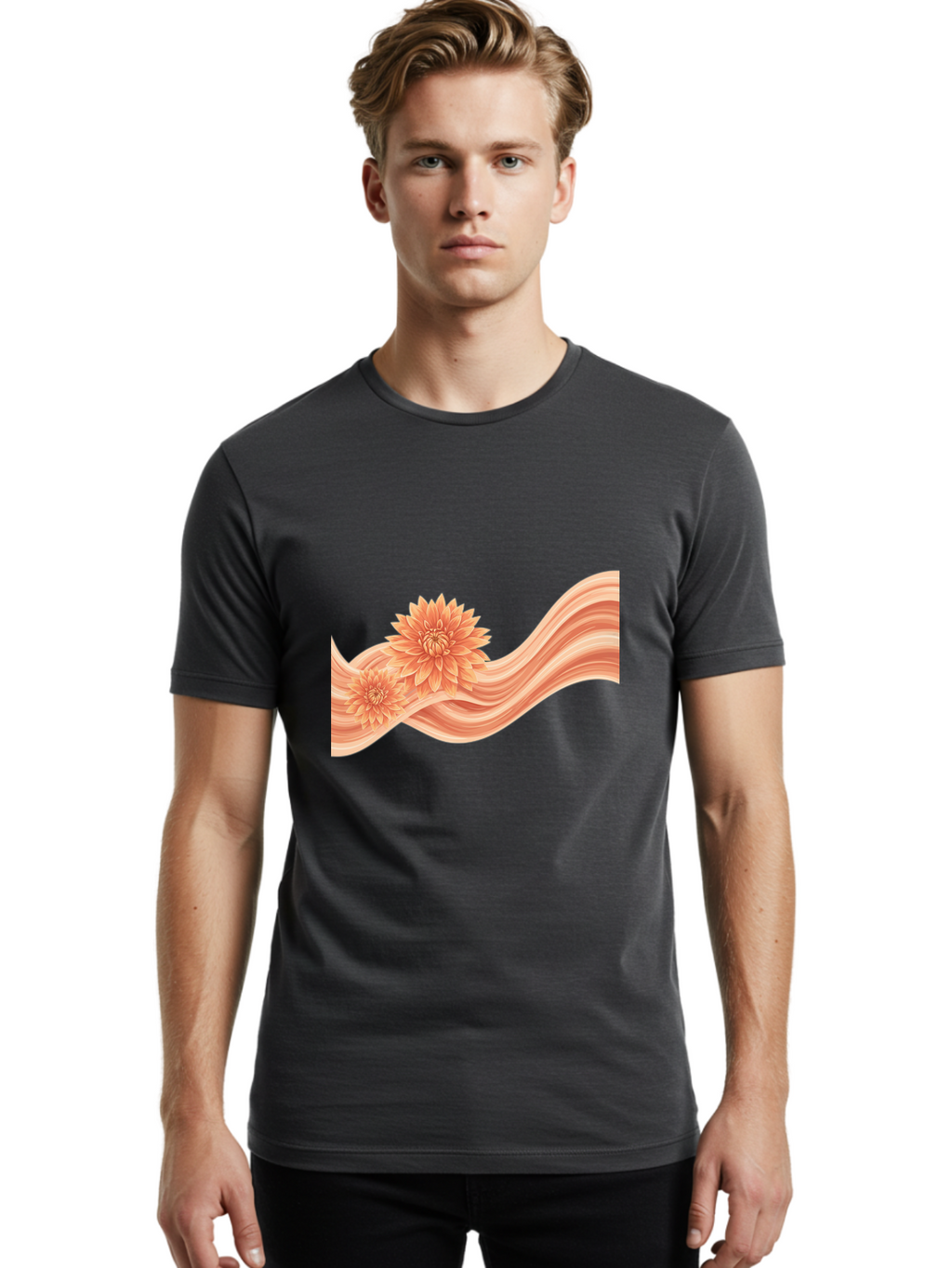 Dahlias-On-Ribbon Men'S Graphic Tee, 100% Cotton, Comfortable Casual Summer Wear, Machine Washable, Vintage Camera, Old Camera, Antique Camera, Black Camera, Classic Photography, Photography Equipment, Nostalgic Device, Film Camera, Camera Art Bai768