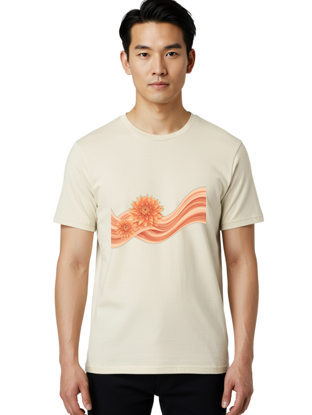 Dahlias-On-Ribbon Men'S Graphic Tee, 100% Cotton, Comfortable Casual Summer Wear, Machine Washable, Vintage Camera, Old Camera, Antique Camera, Black Camera, Classic Photography, Photography Equipment, Nostalgic Device, Film Camera, Camera Art Bai768