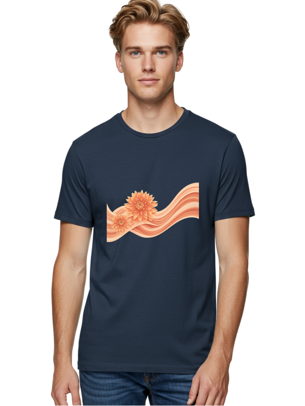 Dahlias-On-Ribbon Men'S Graphic Tee, 100% Cotton, Comfortable Casual Summer Wear, Machine Washable, Vintage Camera, Old Camera, Antique Camera, Black Camera, Classic Photography, Photography Equipment, Nostalgic Device, Film Camera, Camera Art Bai768