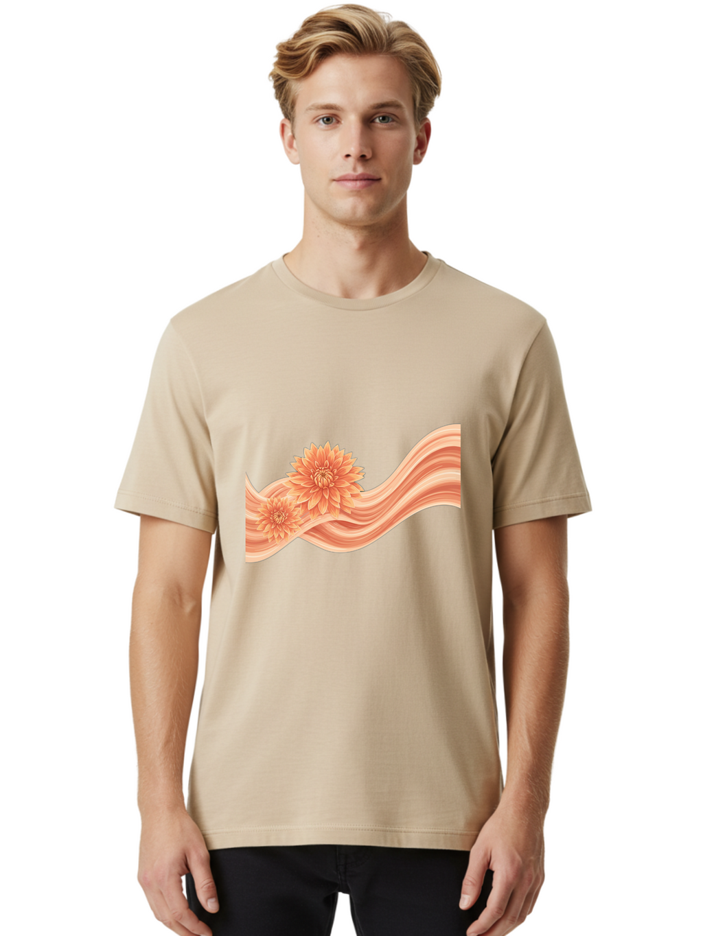 Dahlias-On-Ribbon Men'S Graphic Tee, 100% Cotton, Comfortable Casual Summer Wear, Machine Washable, Vintage Camera, Old Camera, Antique Camera, Black Camera, Classic Photography, Photography Equipment, Nostalgic Device, Film Camera, Camera Art Bai768