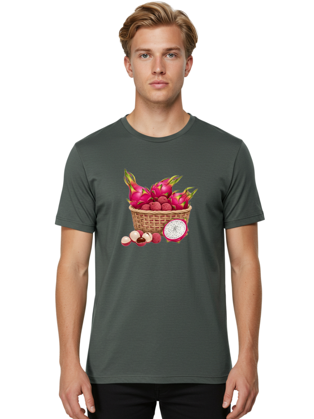 Dragon-Fruit-And-Lychee Men'S Graphic Tee, 100% Cotton, Comfortable Casual Summer Wear, Machine Washable, Vintage Camera, Old Camera, Antique Camera, Black Camera, Classic Photography, Photography Equipment, Nostalgic Device, Film Camera, Bai770