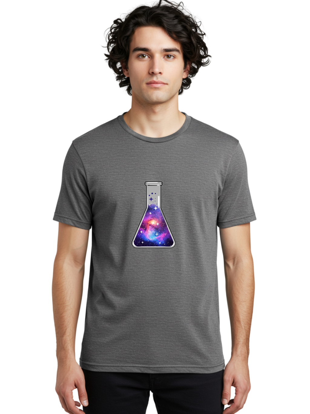 Erlenmeyer-Flask-Galaxy Men'S Graphic Tee, 100% Cotton, Comfortable Casual Summer Wear, Machine Washable, Vintage Camera, Old Camera, Antique Camera, Black Camera, Classic Photography, Photography Equipment, Nostalgic Device, Film Camera, Bai780