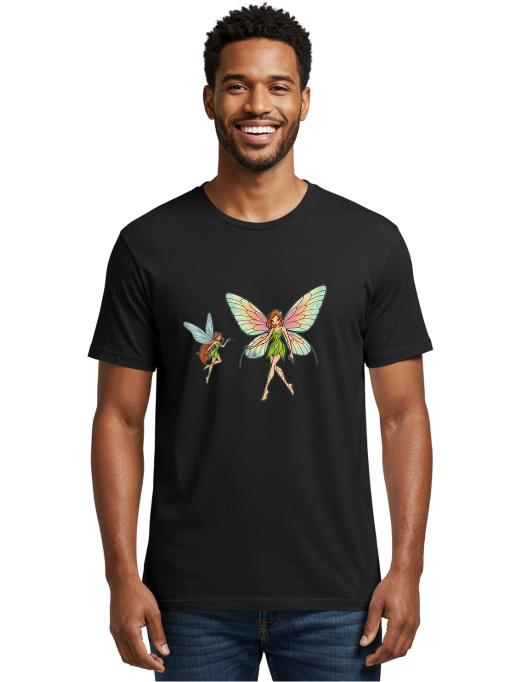 Fairy-Cartoon-Characters Men'S Graphic Tee, 100% Cotton, Comfortable Casual Summer Wear, Machine Washable, Vintage Camera, Old Camera, Antique Camera, Black Camera, Classic Photography, Photography Equipment, Nostalgic Device, Film Camera, Bai788