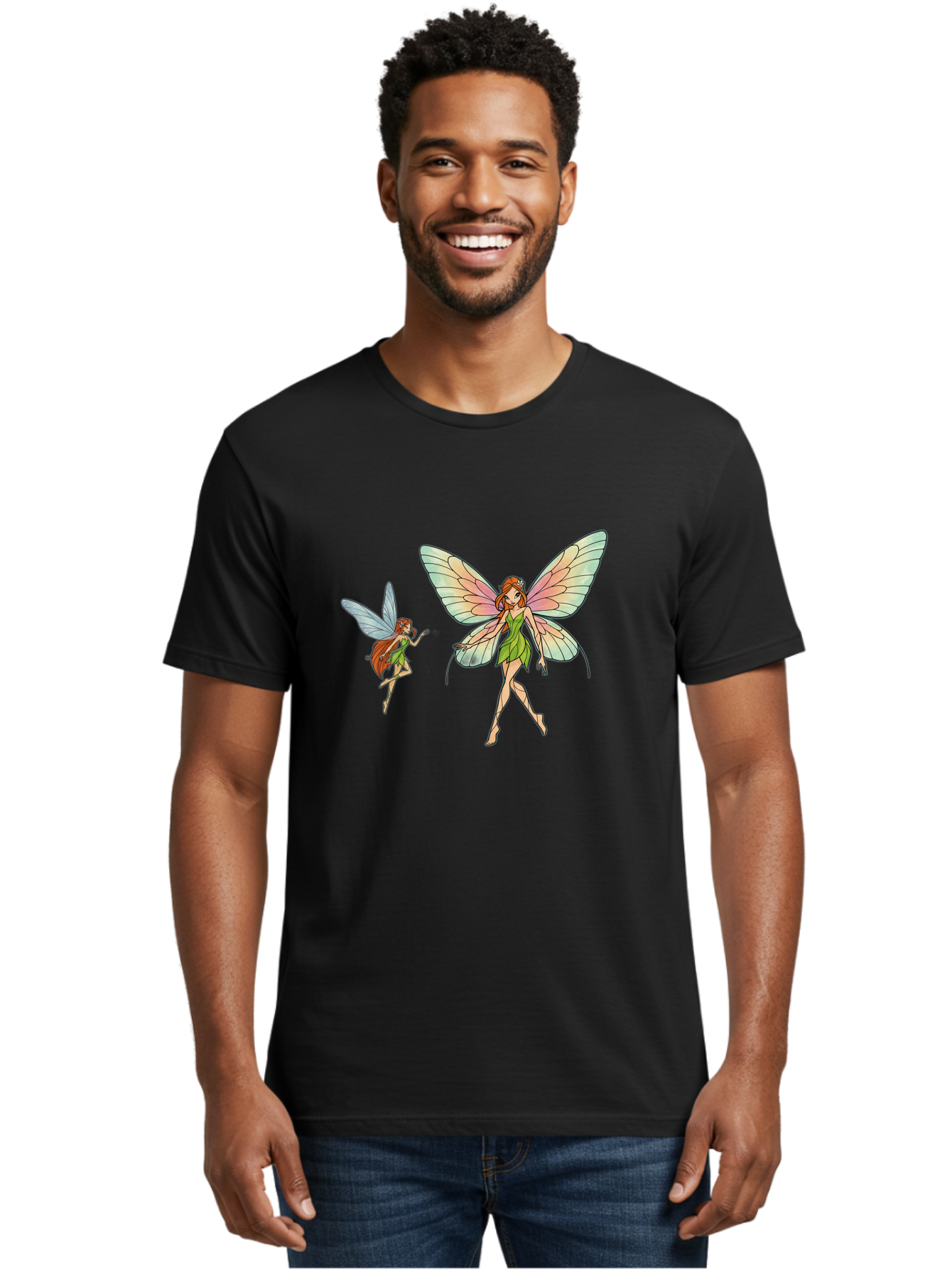 Fairy-Cartoon-Characters Men'S Graphic Tee, 100% Cotton, Comfortable Casual Summer Wear, Machine Washable, Vintage Camera, Old Camera, Antique Camera, Black Camera, Classic Photography, Photography Equipment, Nostalgic Device, Film Camera, Bai788