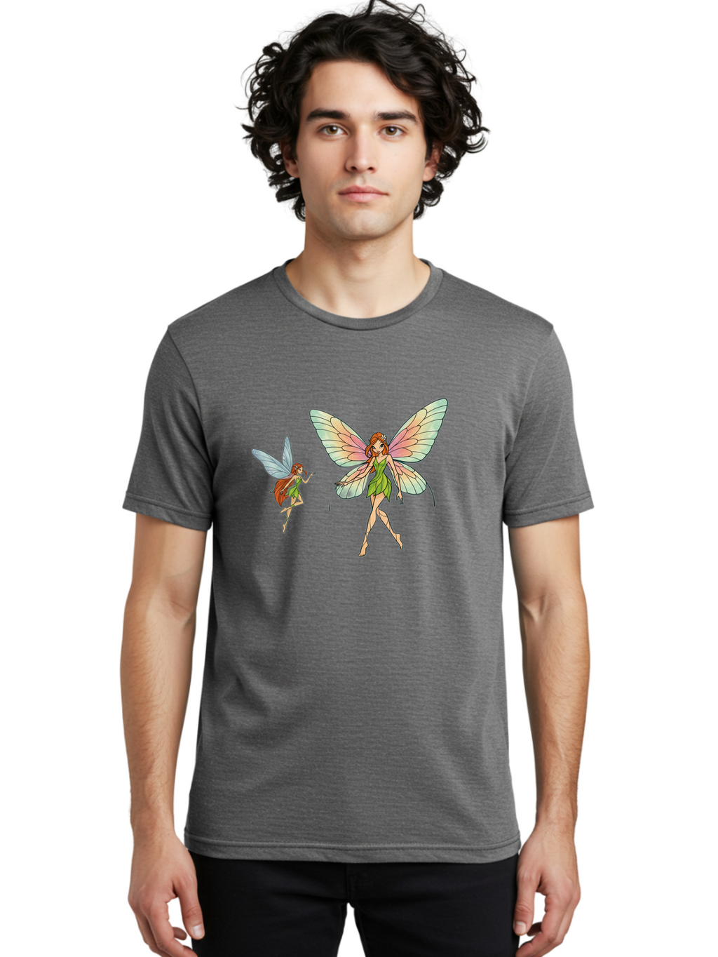 Fairy-Cartoon-Characters Men'S Graphic Tee, 100% Cotton, Comfortable Casual Summer Wear, Machine Washable, Vintage Camera, Old Camera, Antique Camera, Black Camera, Classic Photography, Photography Equipment, Nostalgic Device, Film Camera, Bai788