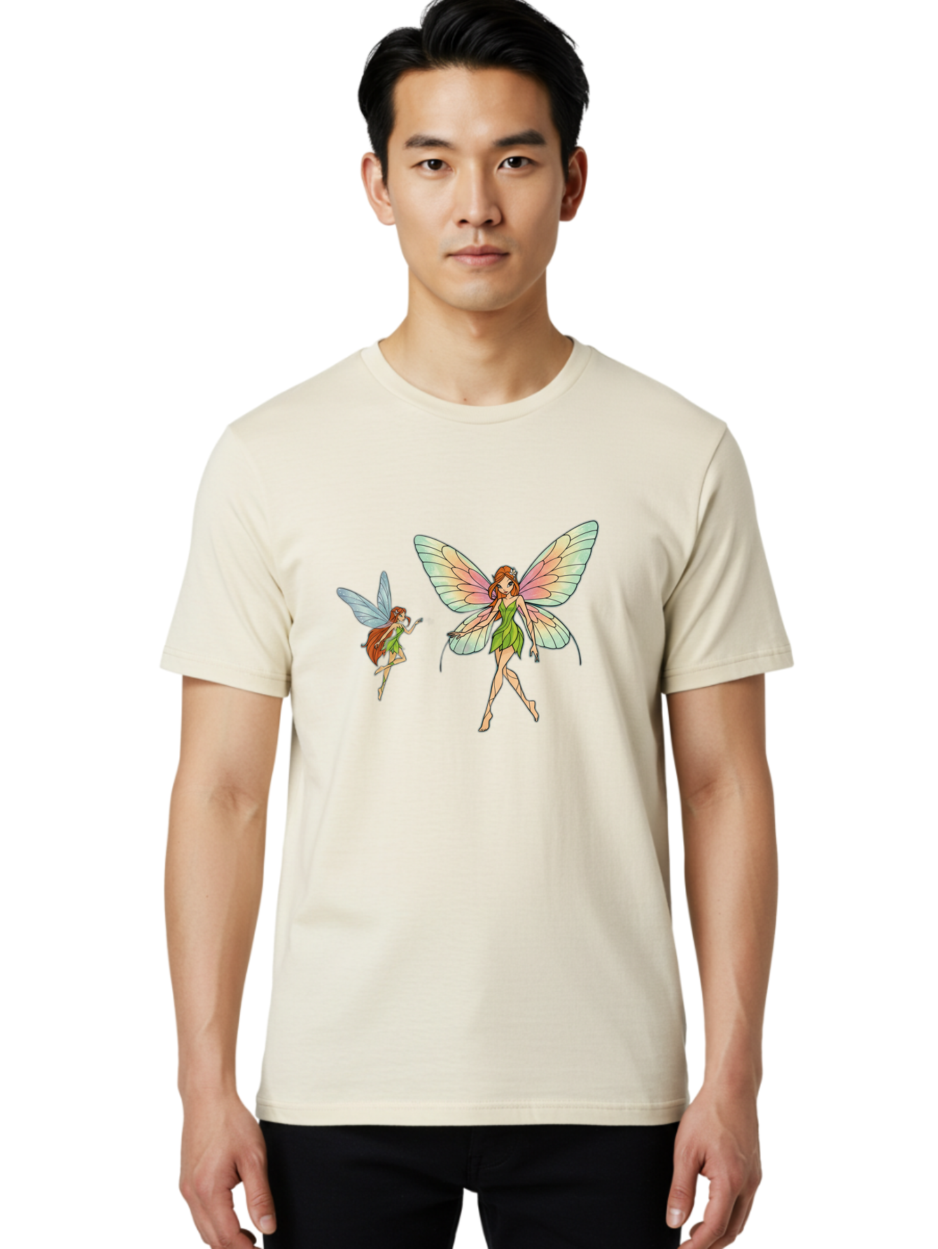 Fairy-Cartoon-Characters Men'S Graphic Tee, 100% Cotton, Comfortable Casual Summer Wear, Machine Washable, Vintage Camera, Old Camera, Antique Camera, Black Camera, Classic Photography, Photography Equipment, Nostalgic Device, Film Camera, Bai788