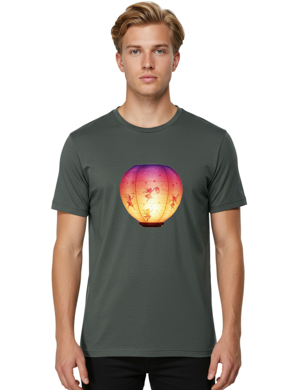 Fairy-Lantern-1 Men'S Graphic Tee, 100% Cotton, Comfortable Casual Summer Wear, Machine Washable, Vintage Camera, Old Camera, Antique Camera, Black Camera, Classic Photography, Photography Equipment, Nostalgic Device, Film Camera, Camera Art Bai791