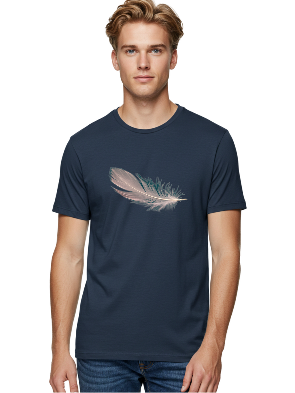 Feather-2 Men'S Graphic Tee, 100% Cotton, Comfortable Casual Summer Wear, Machine Washable, Vintage Camera, Old Camera, Antique Camera, Black Camera, Classic Photography, Photography Equipment, Nostalgic Device, Film Camera, Camera Art Bai805