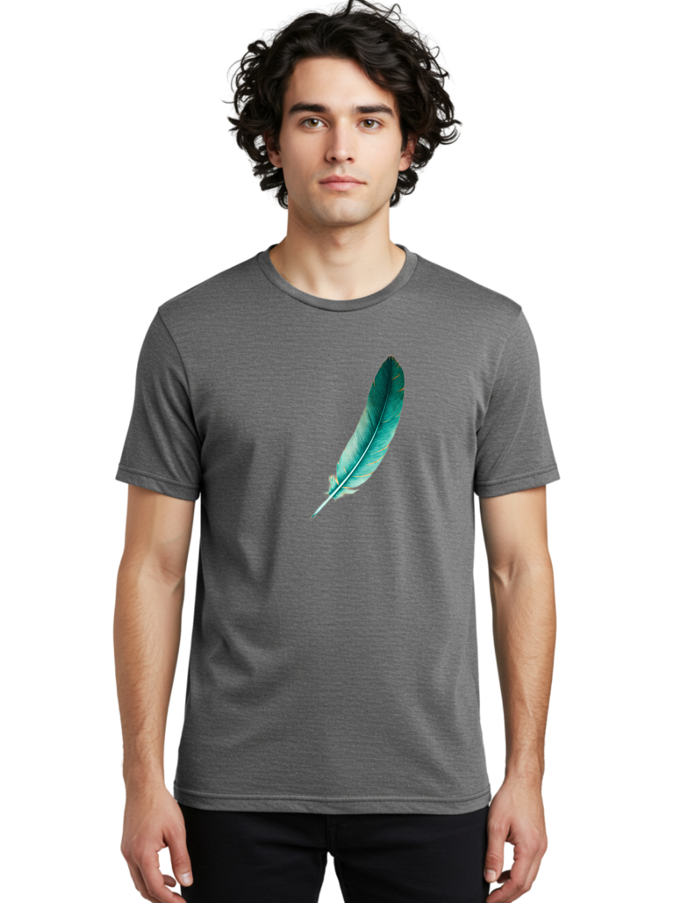 Feather-5 Men'S Graphic Tee, 100% Cotton, Comfortable Casual Summer Wear, Machine Washable, Vintage Camera, Old Camera, Antique Camera, Black Camera, Classic Photography, Photography Equipment, Nostalgic Device, Film Camera, Camera Art Bai808
