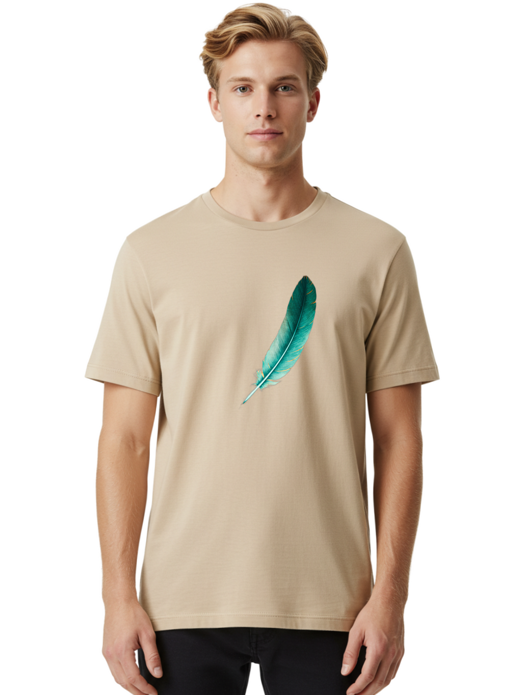 Feather-5 Men'S Graphic Tee, 100% Cotton, Comfortable Casual Summer Wear, Machine Washable, Vintage Camera, Old Camera, Antique Camera, Black Camera, Classic Photography, Photography Equipment, Nostalgic Device, Film Camera, Camera Art Bai808