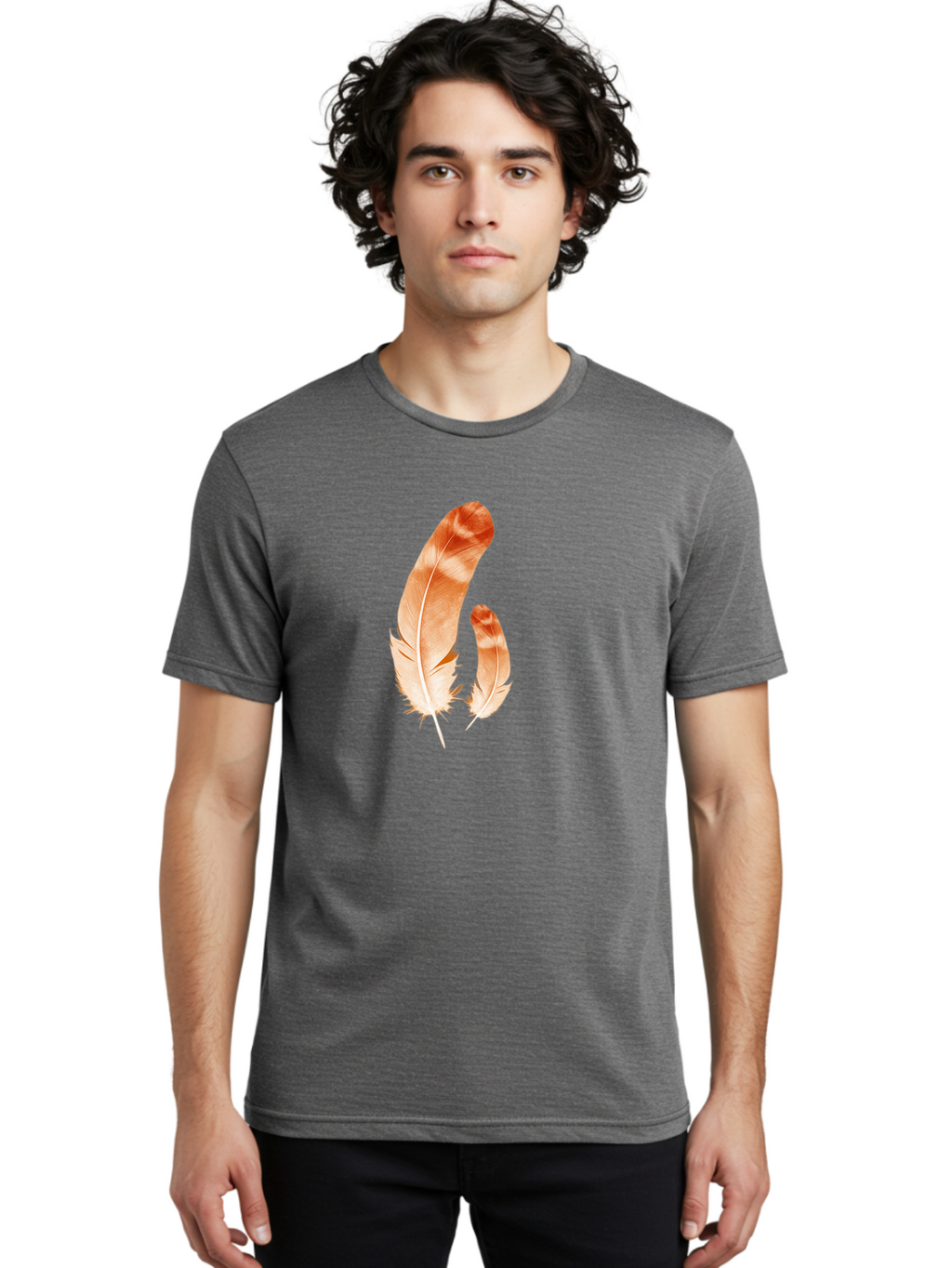 Feathers-1 Men'S Graphic Tee, 100% Cotton, Comfortable Casual Summer Wear, Machine Washable, Vintage Camera, Old Camera, Antique Camera, Black Camera, Classic Photography, Photography Equipment, Nostalgic Device, Film Camera, Camera Art Bai812