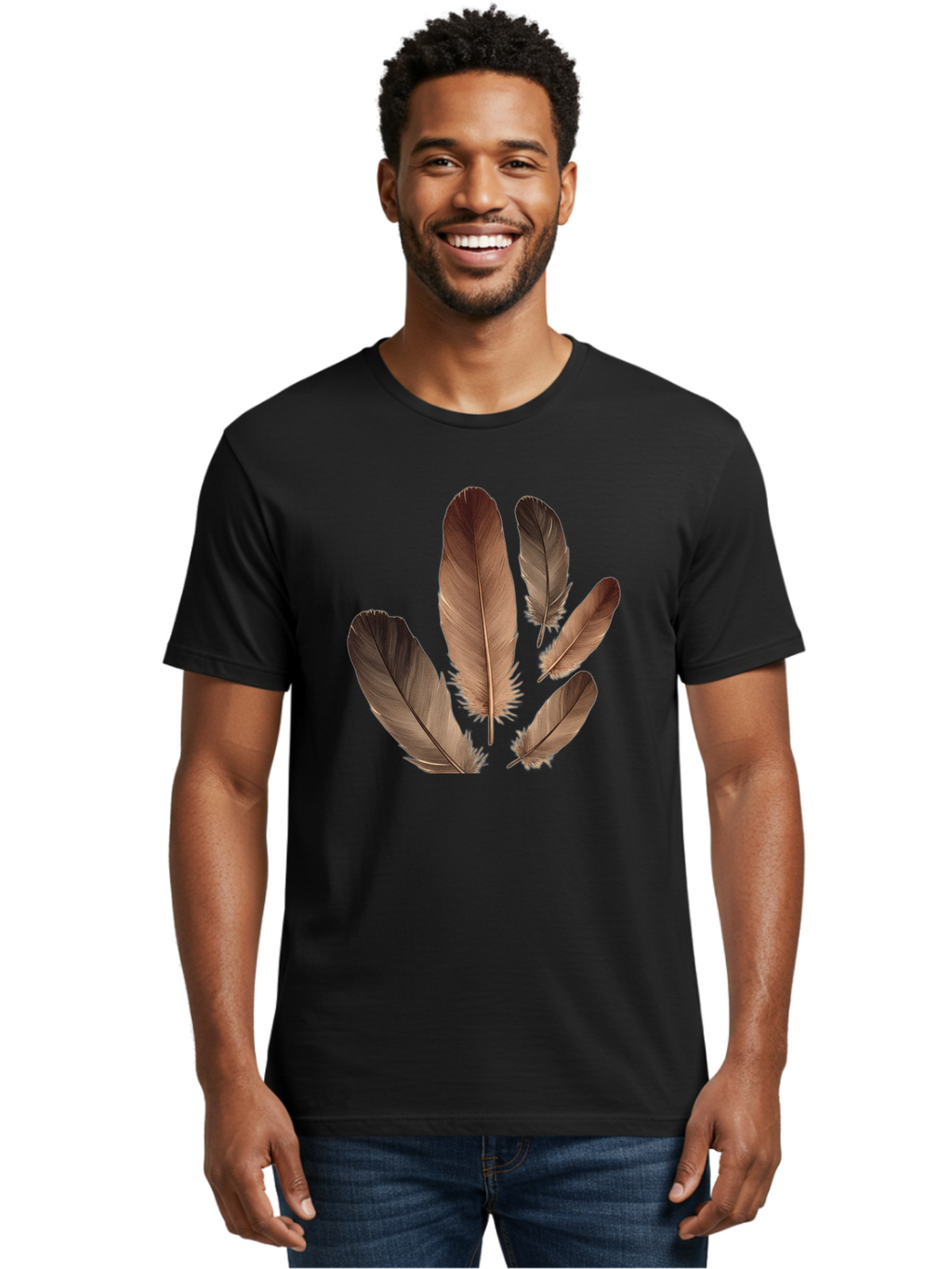 Feathers-10 Men'S Graphic Tee, 100% Cotton, Comfortable Casual Summer Wear, Machine Washable, Vintage Camera, Old Camera, Antique Camera, Black Camera, Classic Photography, Photography Equipment, Nostalgic Device, Film Camera, Camera Art Bai813