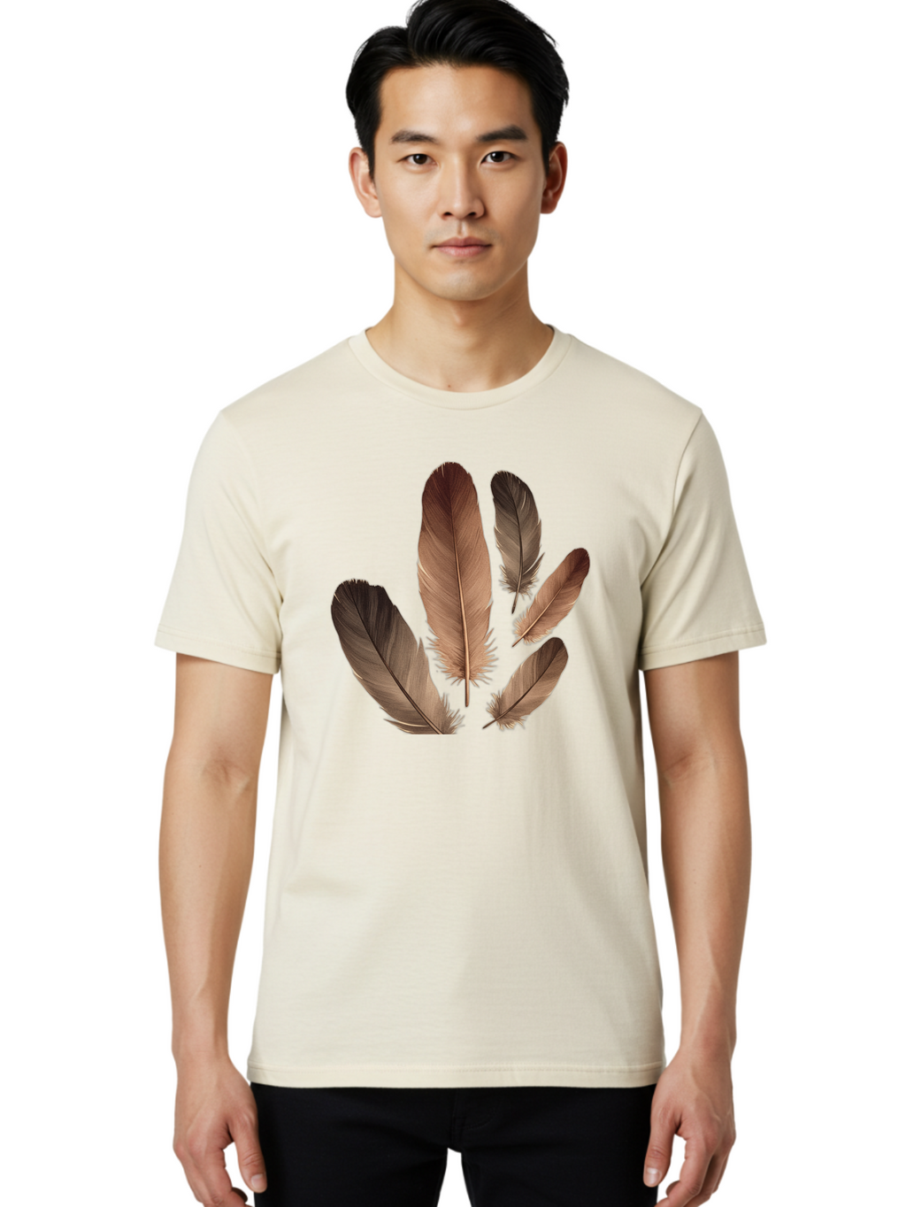 Feathers-10 Men'S Graphic Tee, 100% Cotton, Comfortable Casual Summer Wear, Machine Washable, Vintage Camera, Old Camera, Antique Camera, Black Camera, Classic Photography, Photography Equipment, Nostalgic Device, Film Camera, Camera Art Bai813